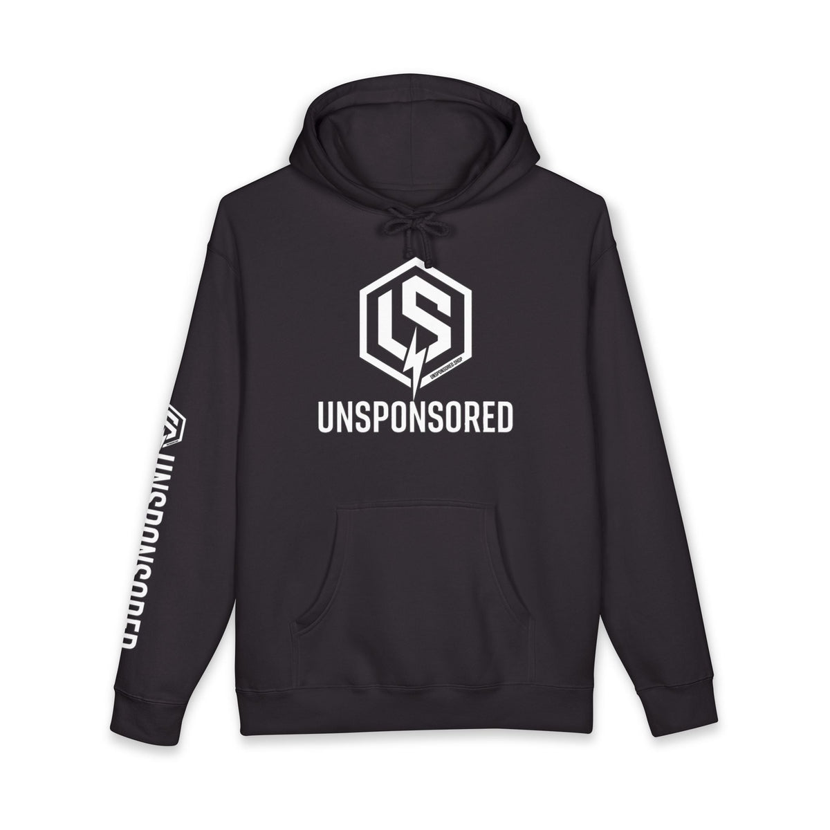 Unsponsored Unisex Heavyweight Hooded Sweatshirt in black — product photo 4