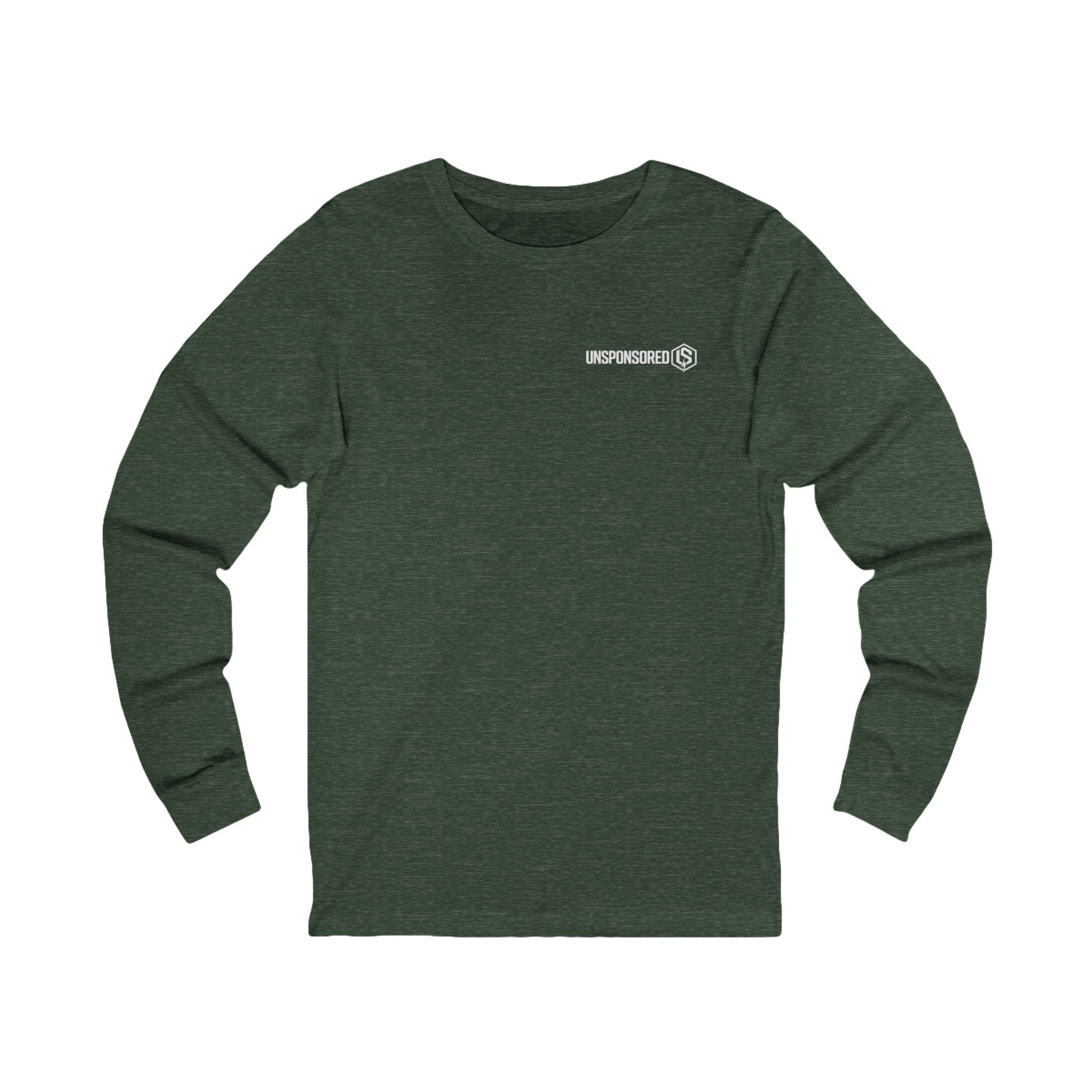 Long Sleeve Tee — Minimal Logo Crewneck (Front Chest & Back Emblem)