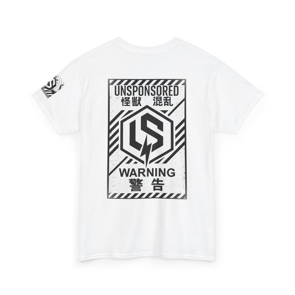 Kaiju Warning Logo Tee — 'Unsponsored' Graphic Streetwear T-Shirt