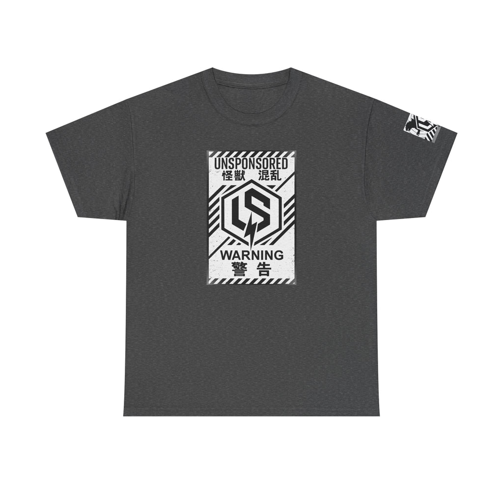 Kaiju Warning Logo Tee — 'Unsponsored' Graphic Streetwear T-Shirt