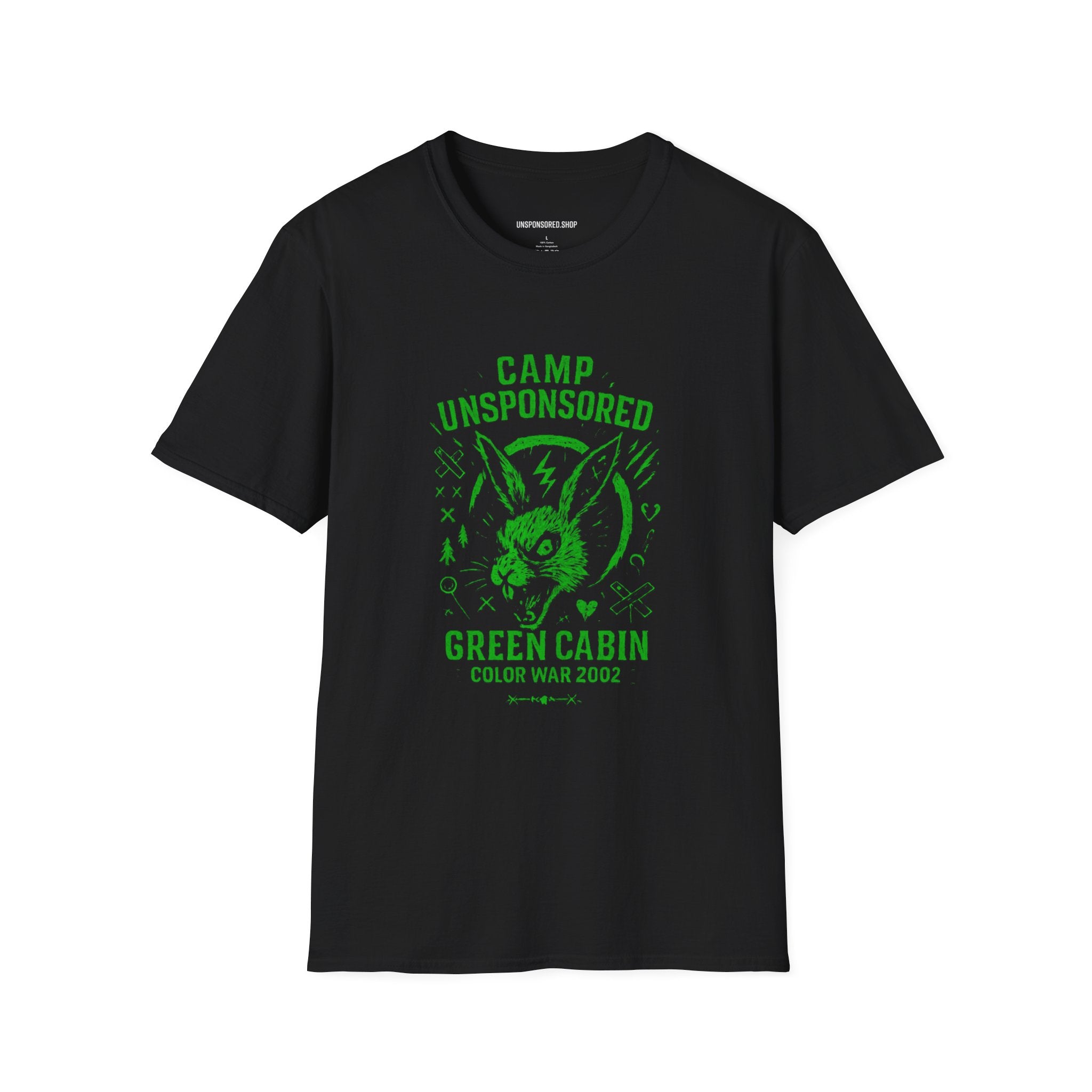 Camp Unsponsored - Green Cabin - Color War Shirt