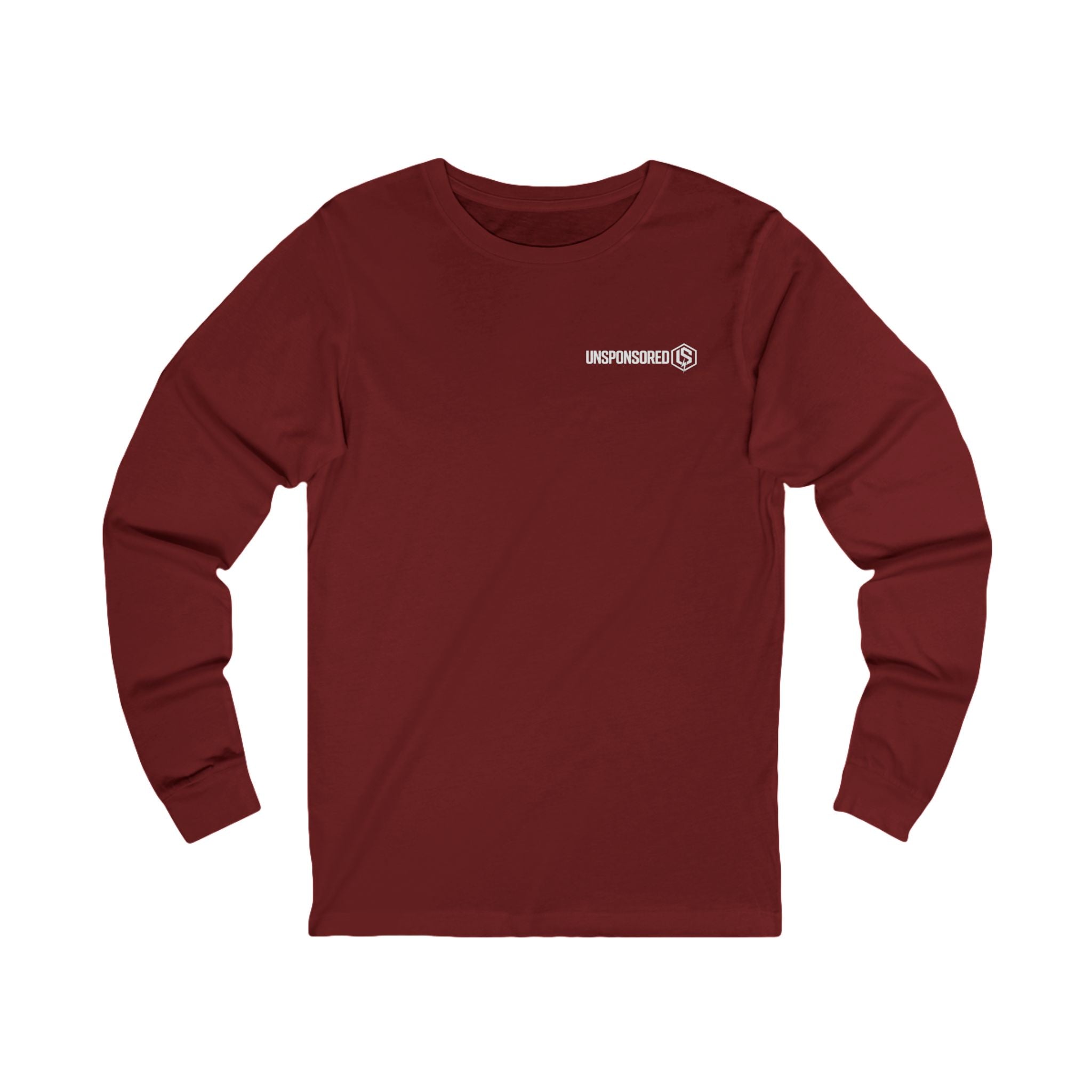 Long Sleeve Tee — Minimal Logo Crewneck (Front Chest & Back Emblem)