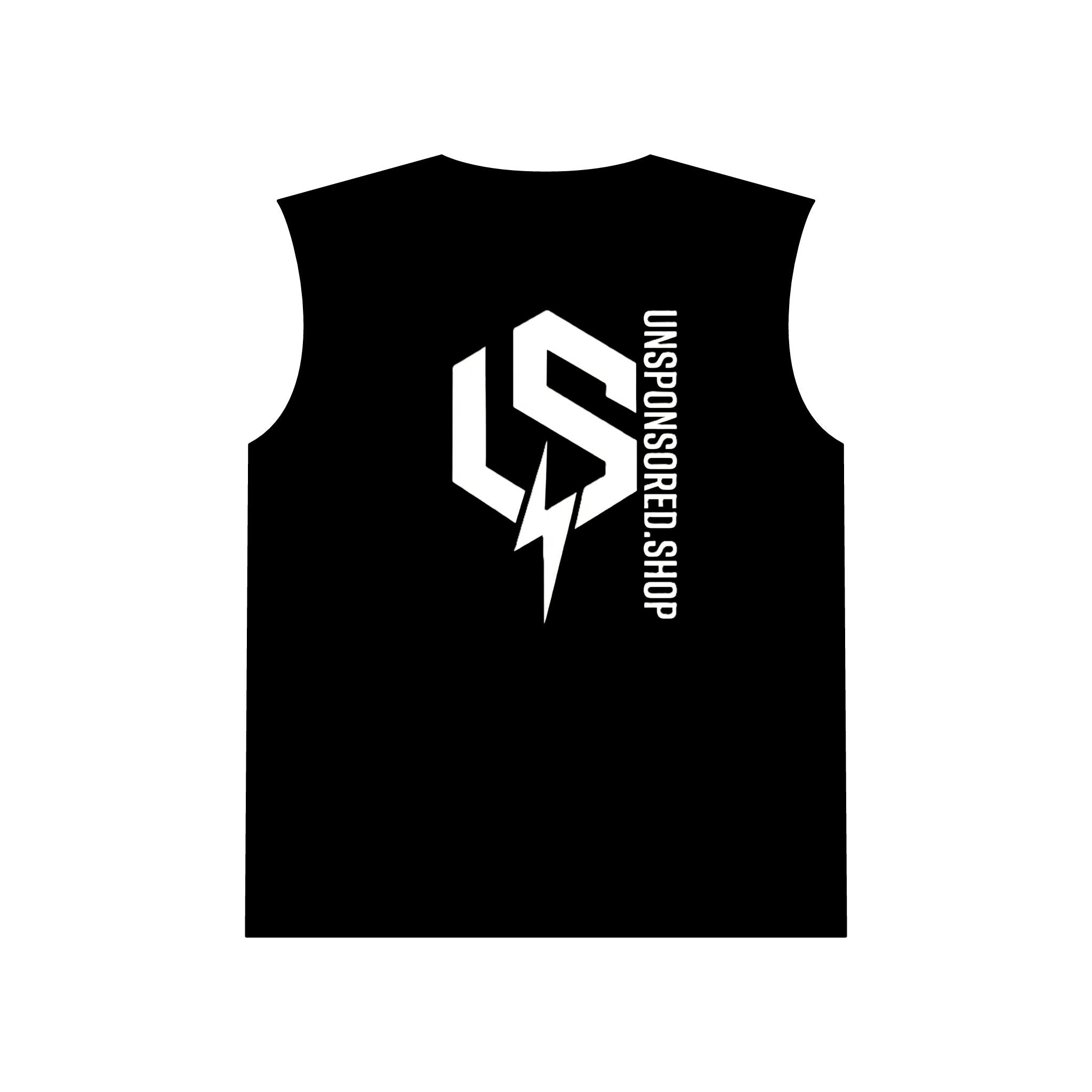 Unsponsored Muscle Tank Top — Bold Gym Tank with Lightning Logo