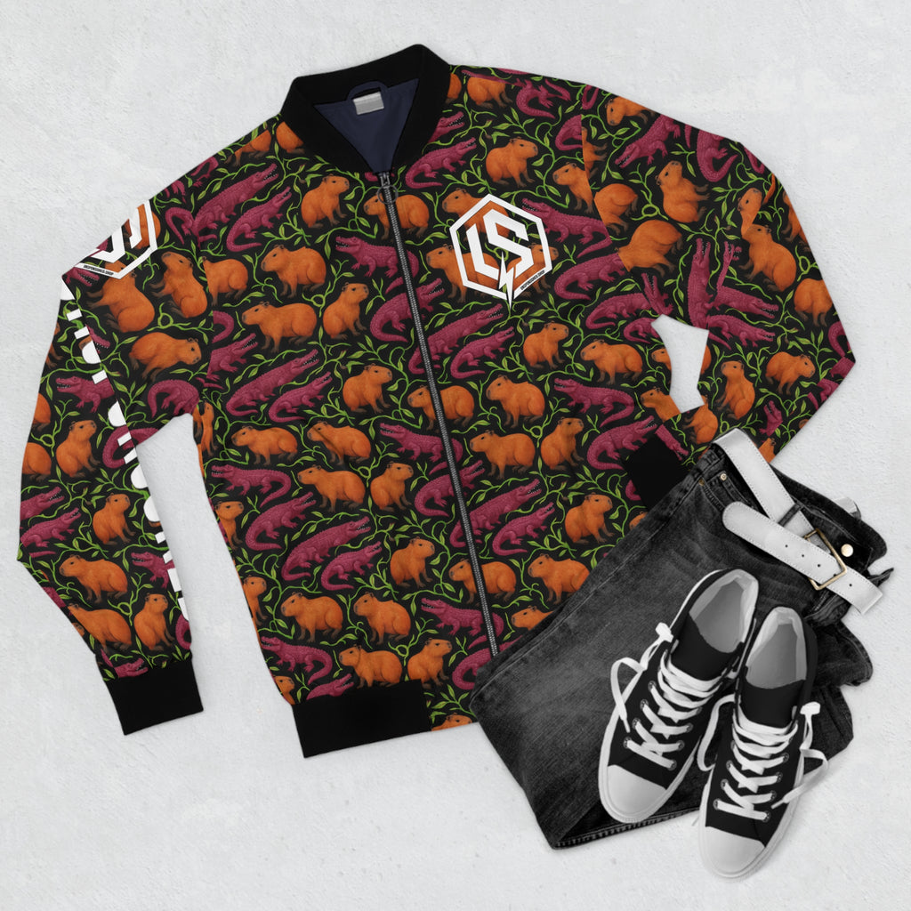 Capybara & Crocs - AOP Bomber Jacket