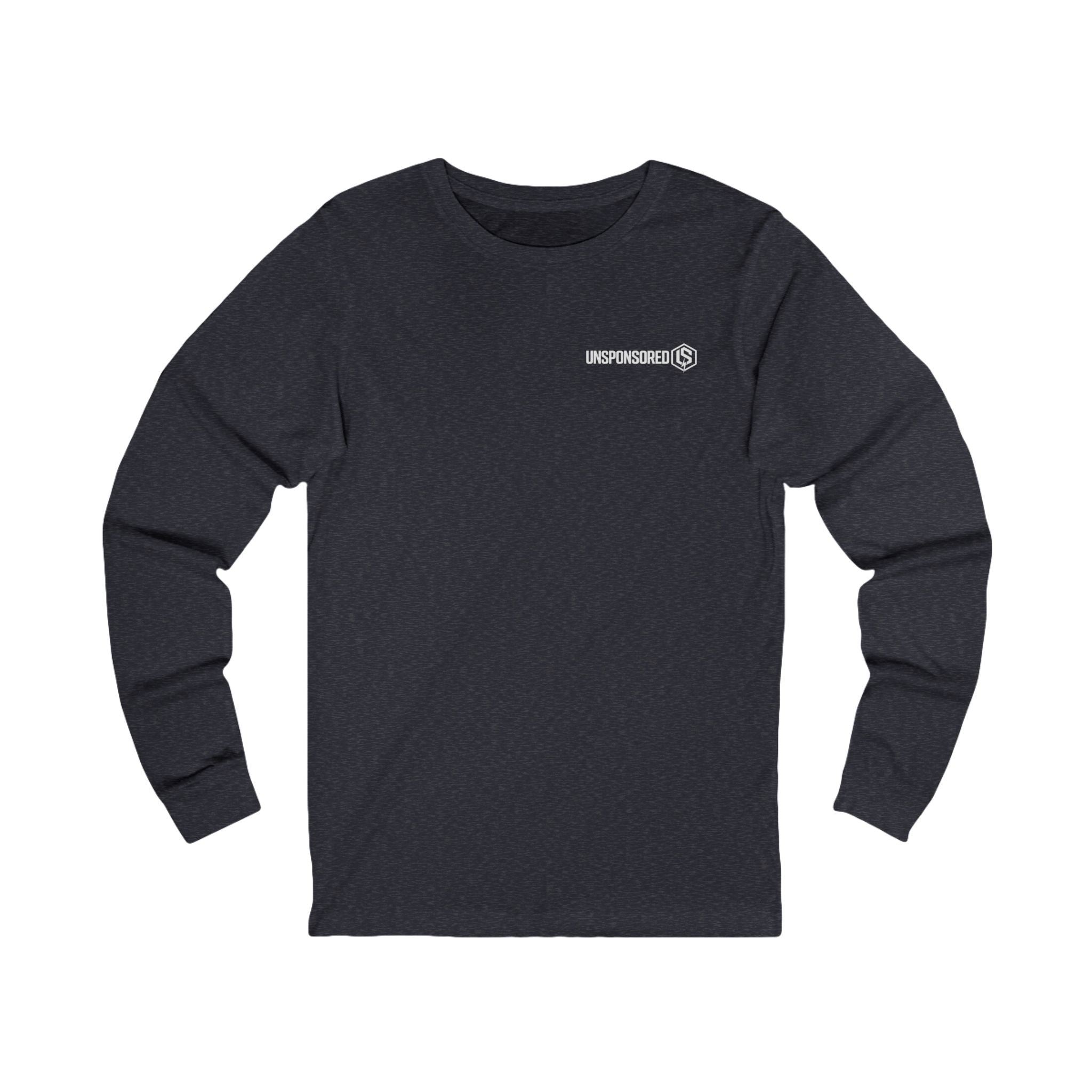 Long Sleeve Tee — Minimal Logo Crewneck (Front Chest & Back Emblem)