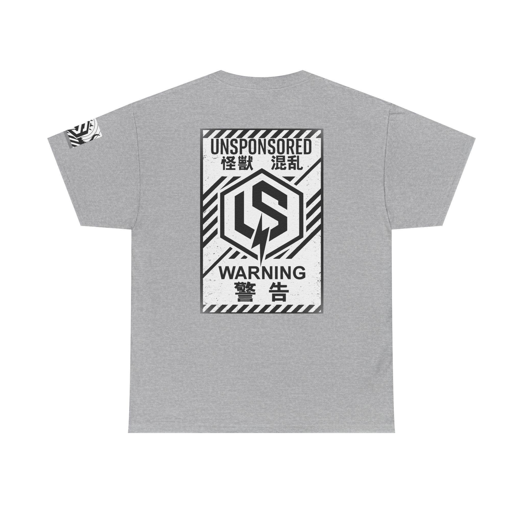 Kaiju Warning Logo Tee — 'Unsponsored' Graphic Streetwear T-Shirt