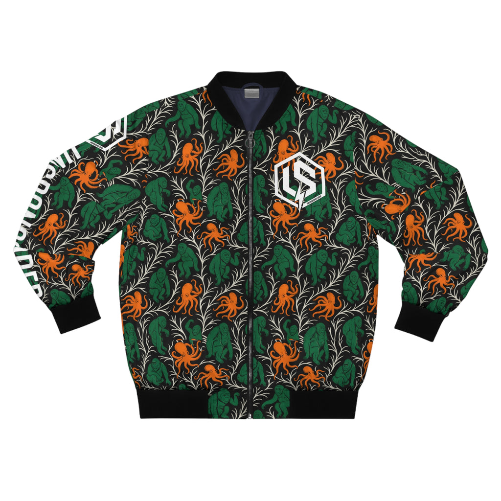 Orangutans & Octopi Bomber Jacket — All-Over Print Jacket