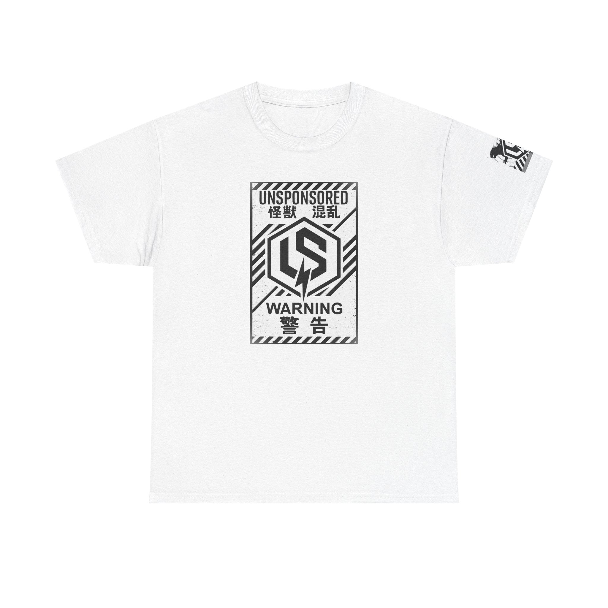 Kaiju Warning Logo Tee — 'Unsponsored' Graphic Streetwear T-Shirt
