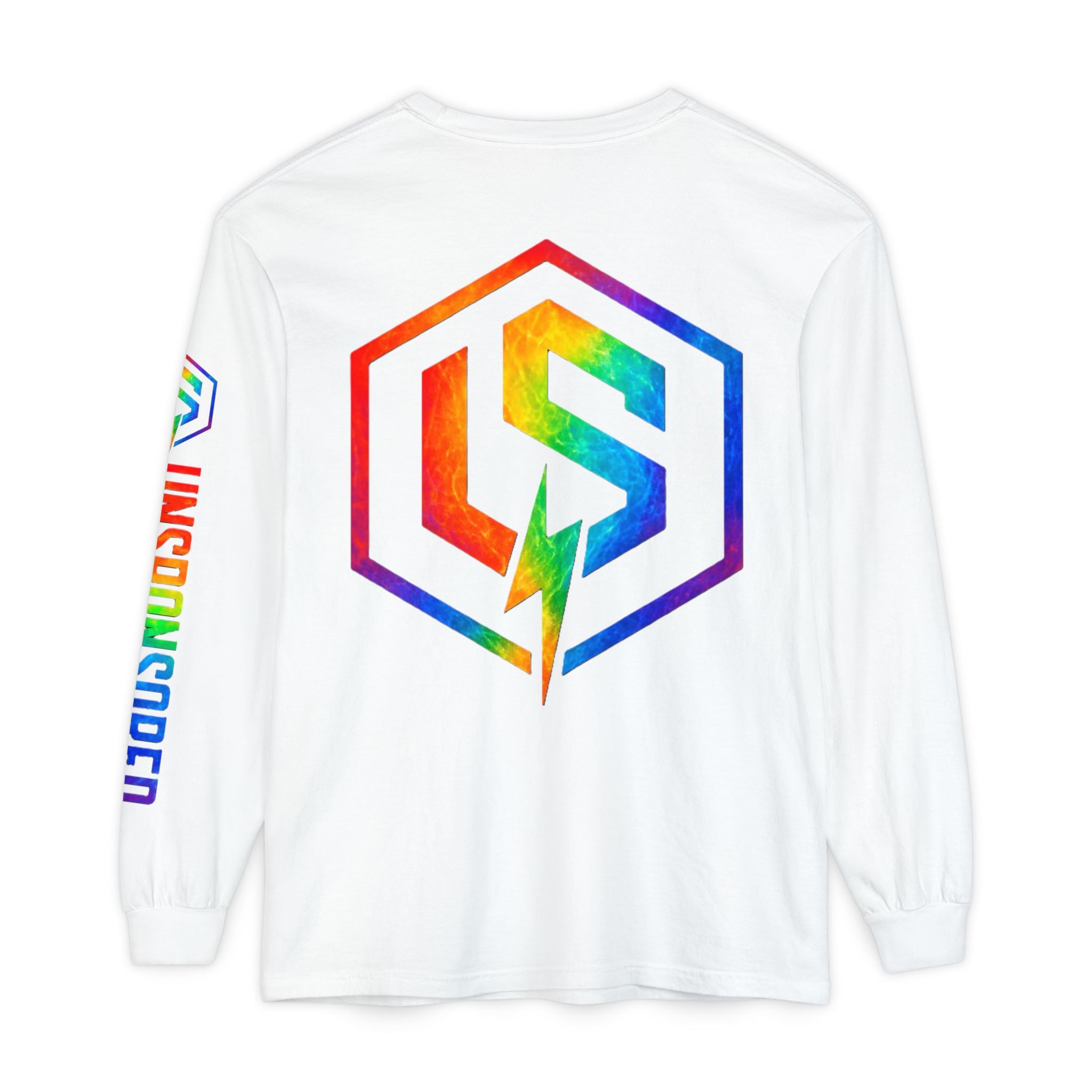 Rainbow 'UNSPONSORED' Logo Long Sleeve Tee