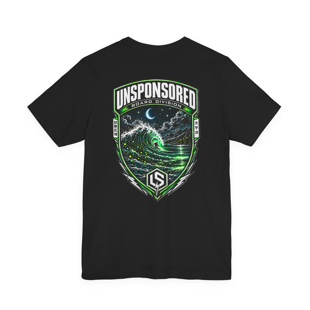 Unsponsored Night Surf Crest Graphic Tee — Board Division — front view