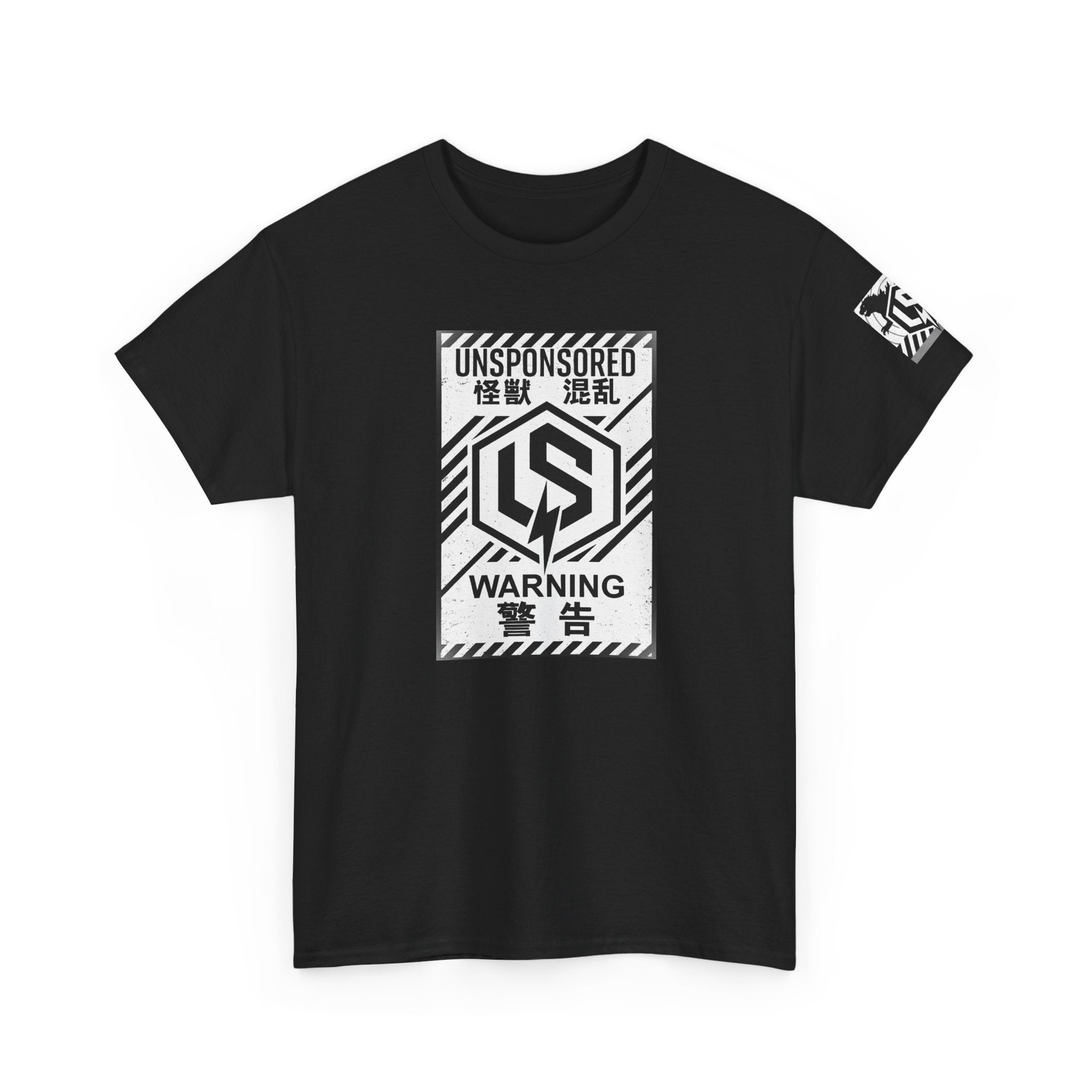 Kaiju Warning Logo Tee — 'Unsponsored' Graphic Streetwear T-Shirt