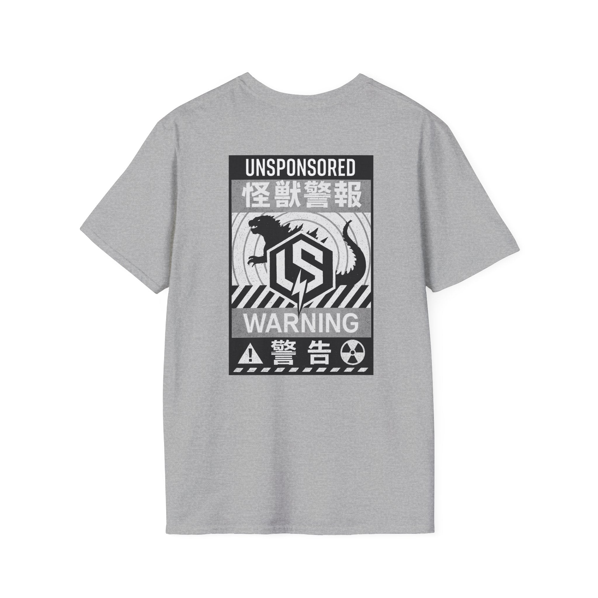 God Kaiju Warning Graphic T-Shirt — 'Unsponsored' Kaiju Poster Tee