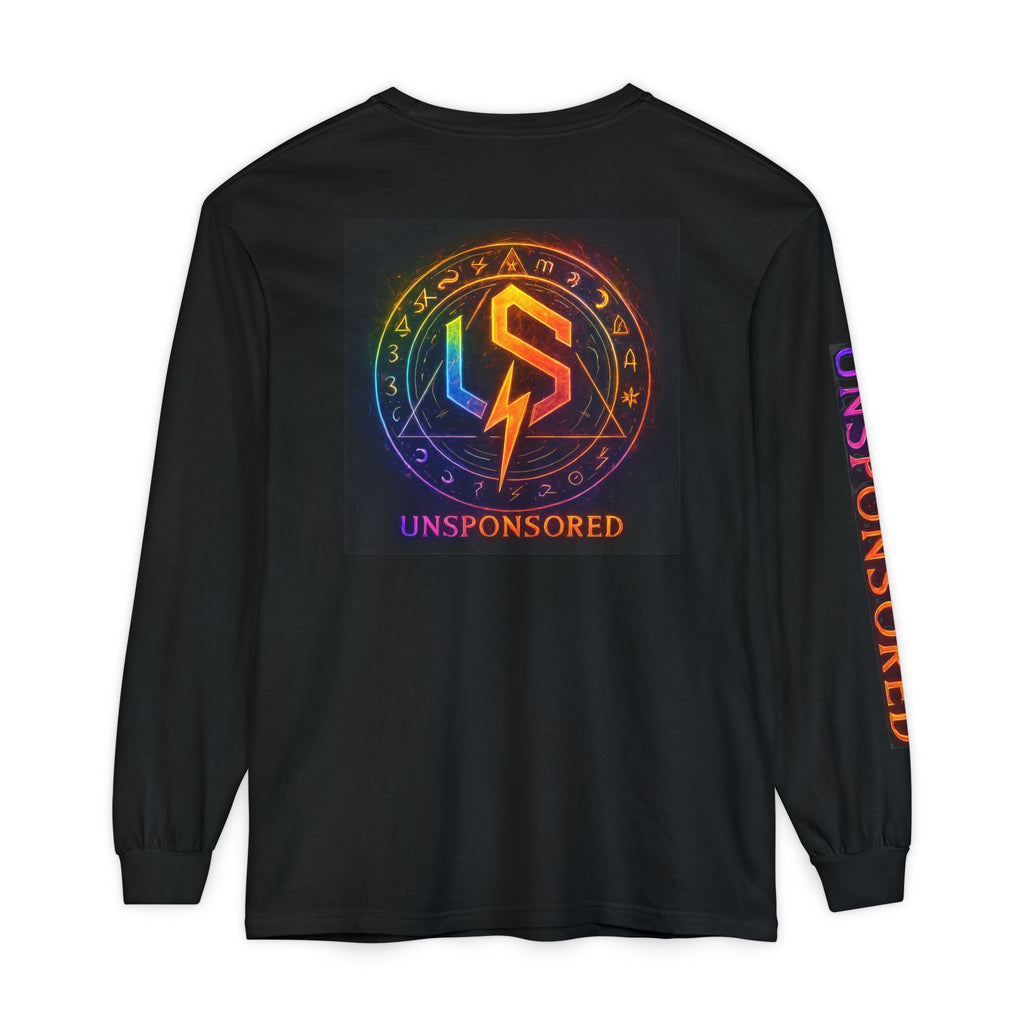 Unisponsored Logo Long Sleeve Tee — Rainbow Lightning Graphic
