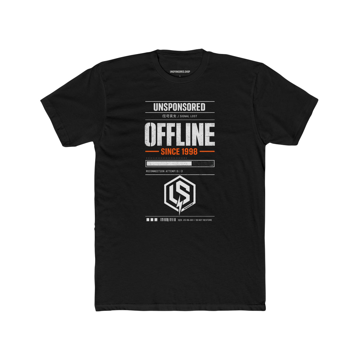Unsponsored Offline and Still Loading Graphic Tee — front view