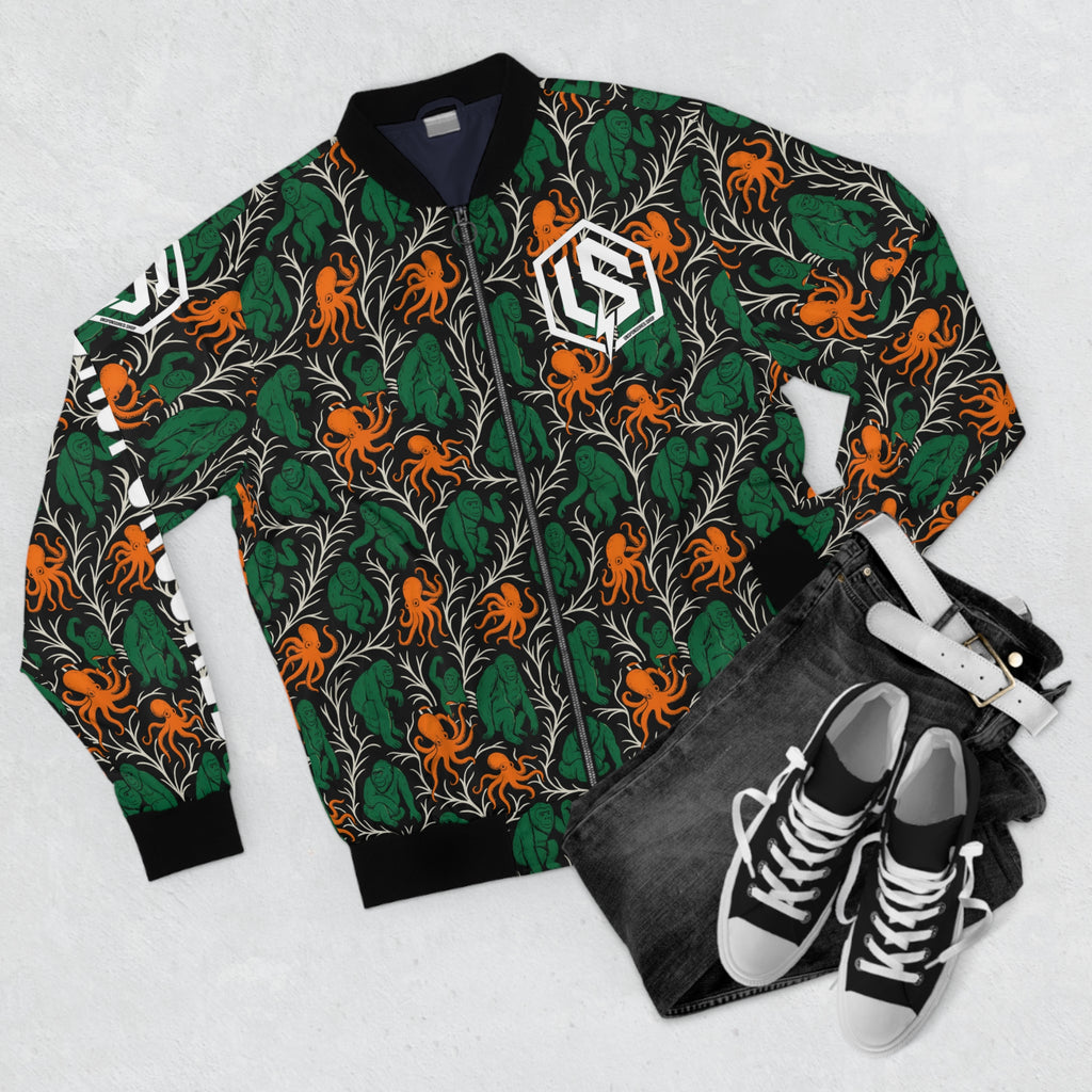 Orangutans & Octopi Bomber Jacket — All-Over Print Jacket
