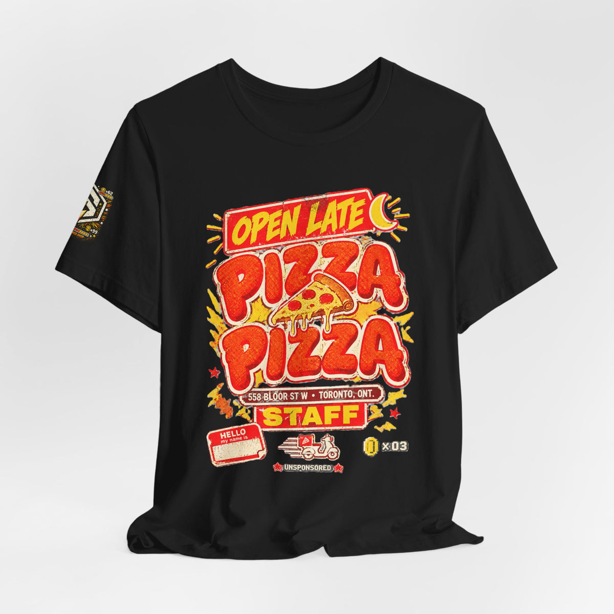 Unsponsored vs the World — Pizza Pizza Graphic Tee — product photo 6