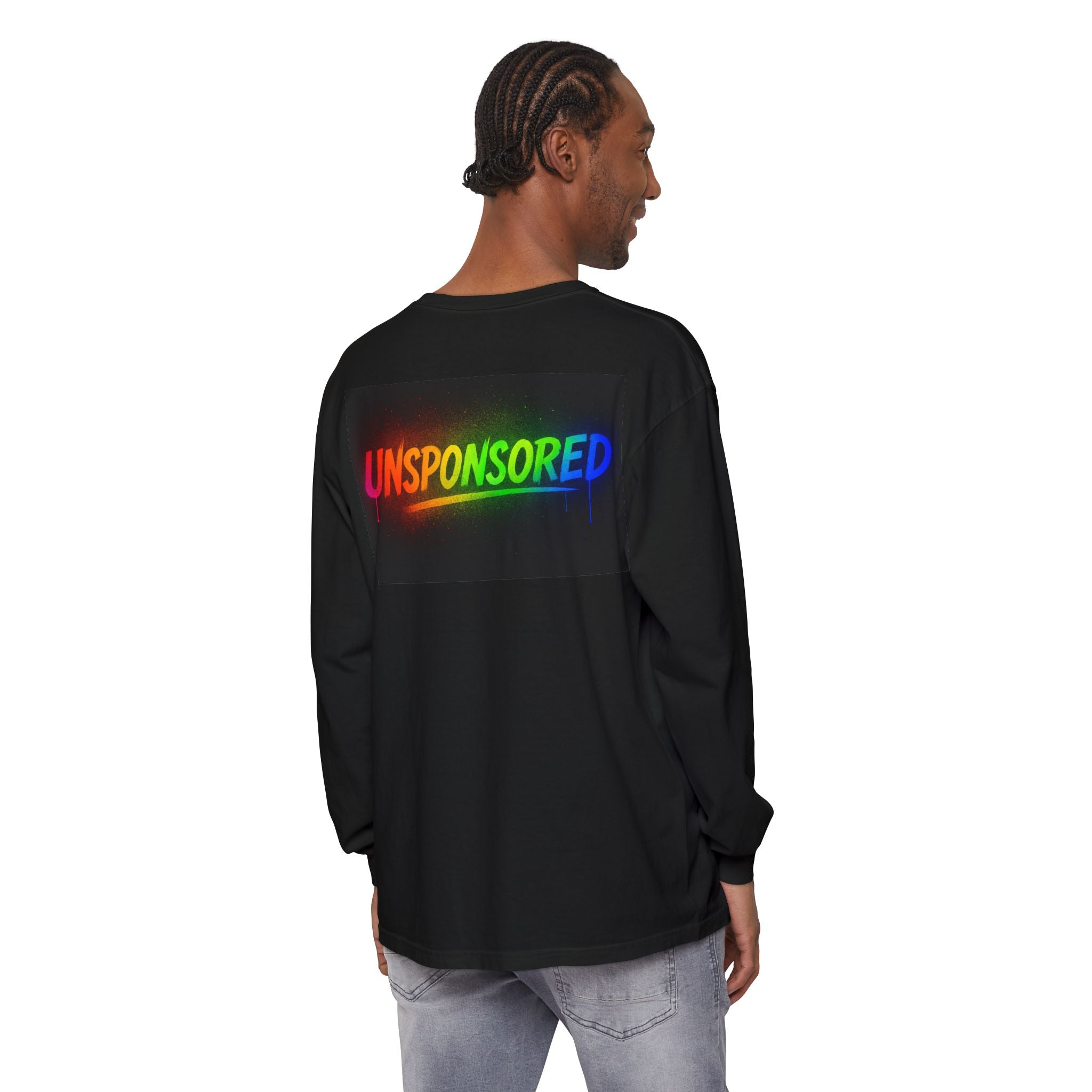 Unisponsored Rainbow Graffiti Logo Long Sleeve Tee
