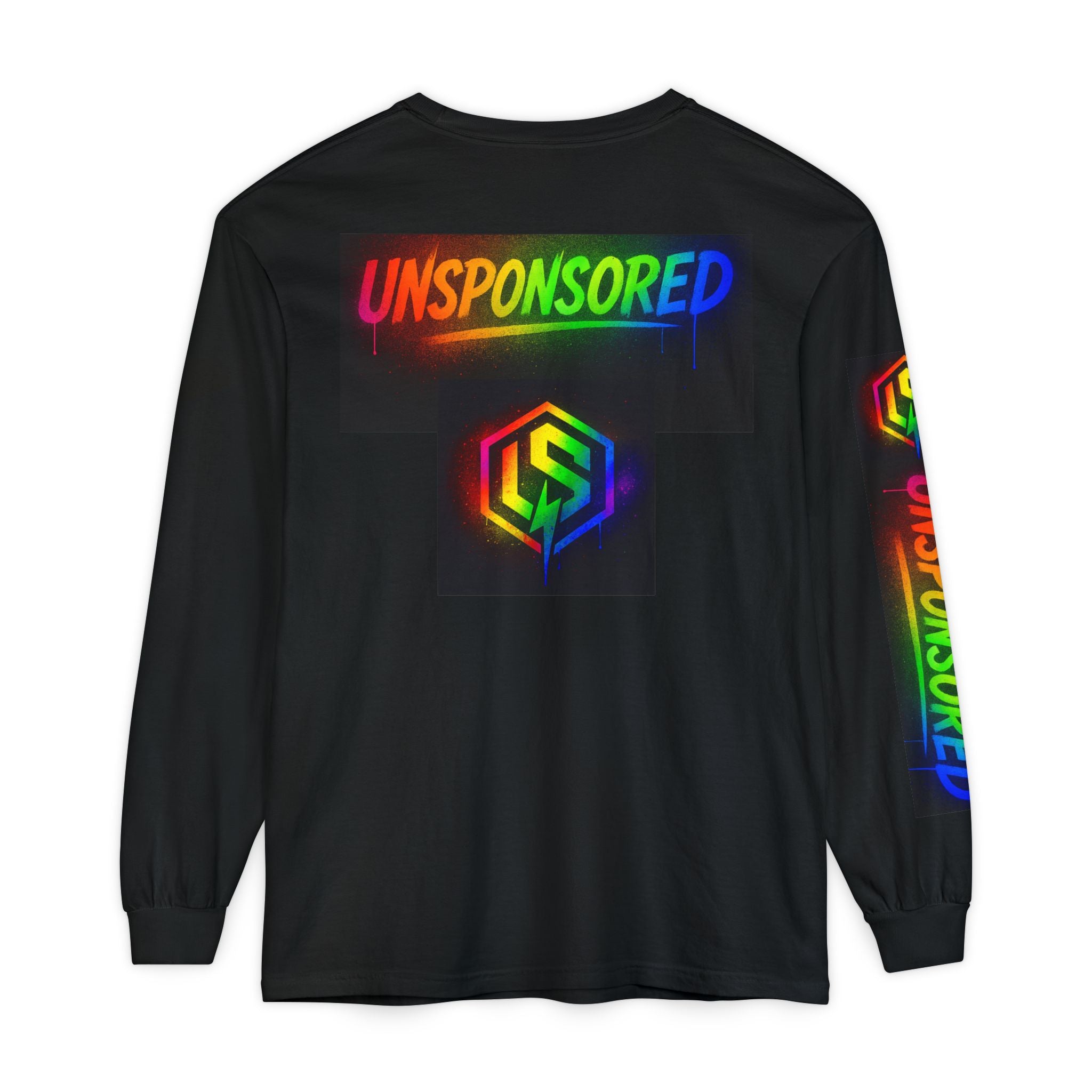 Unisponsored Rainbow Graffiti Logo Long Sleeve Tee