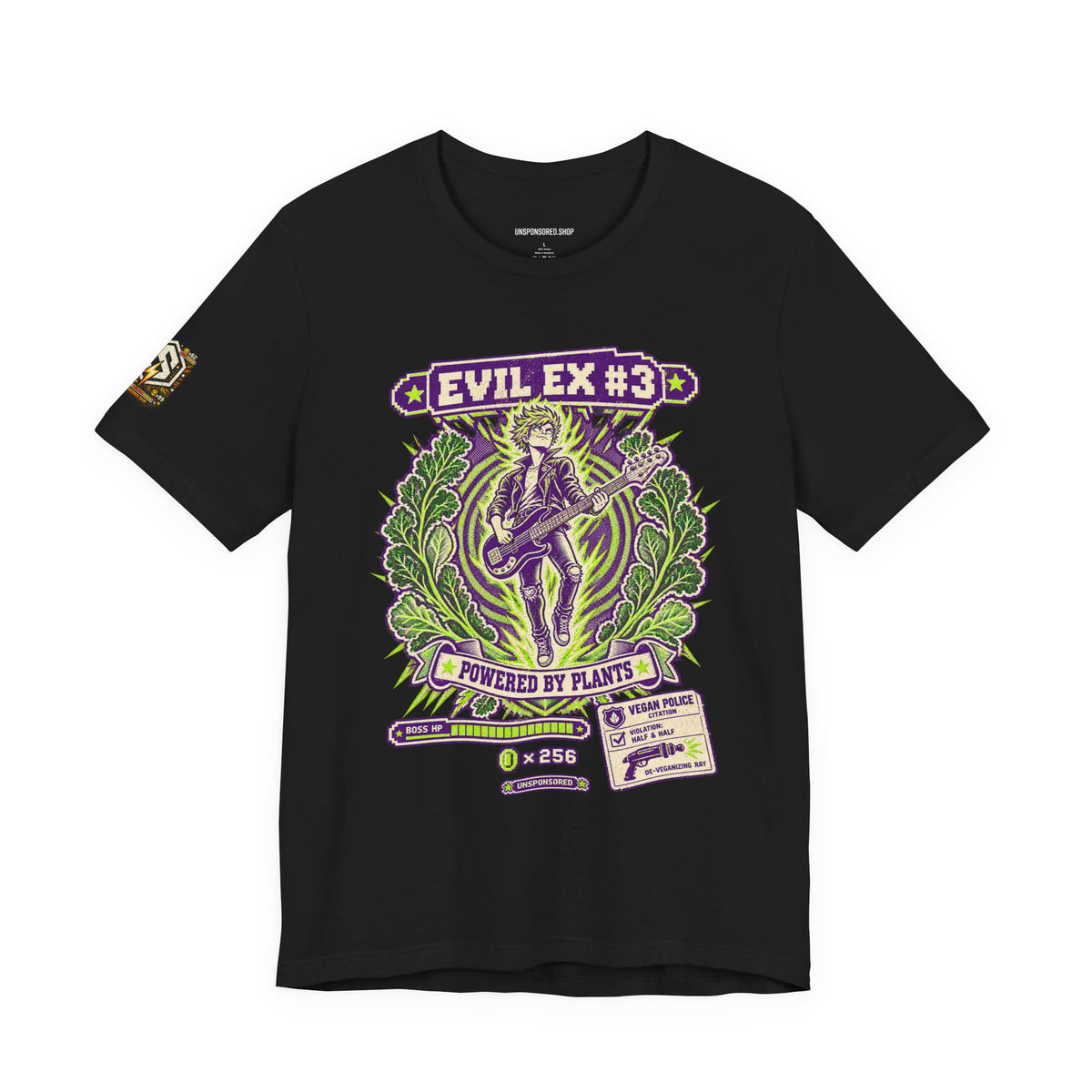Unsponsored vs the World — Ex #3 Graphic Tee — front view