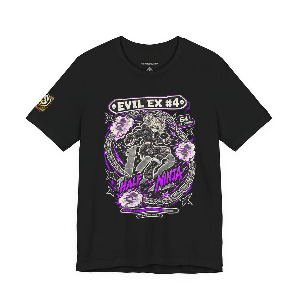 Unsponsored vs the World — Evil Ex #4 Half Ninja Graphic Tee — front view