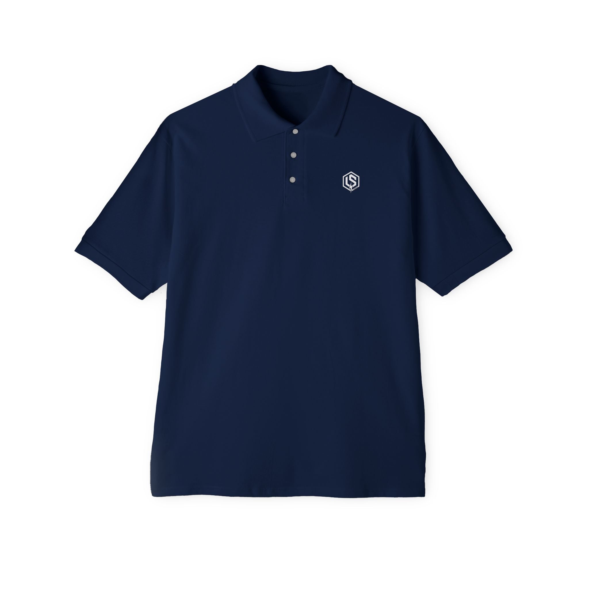 Men's Piqué Polo — Classic White Golf Polo Shirt