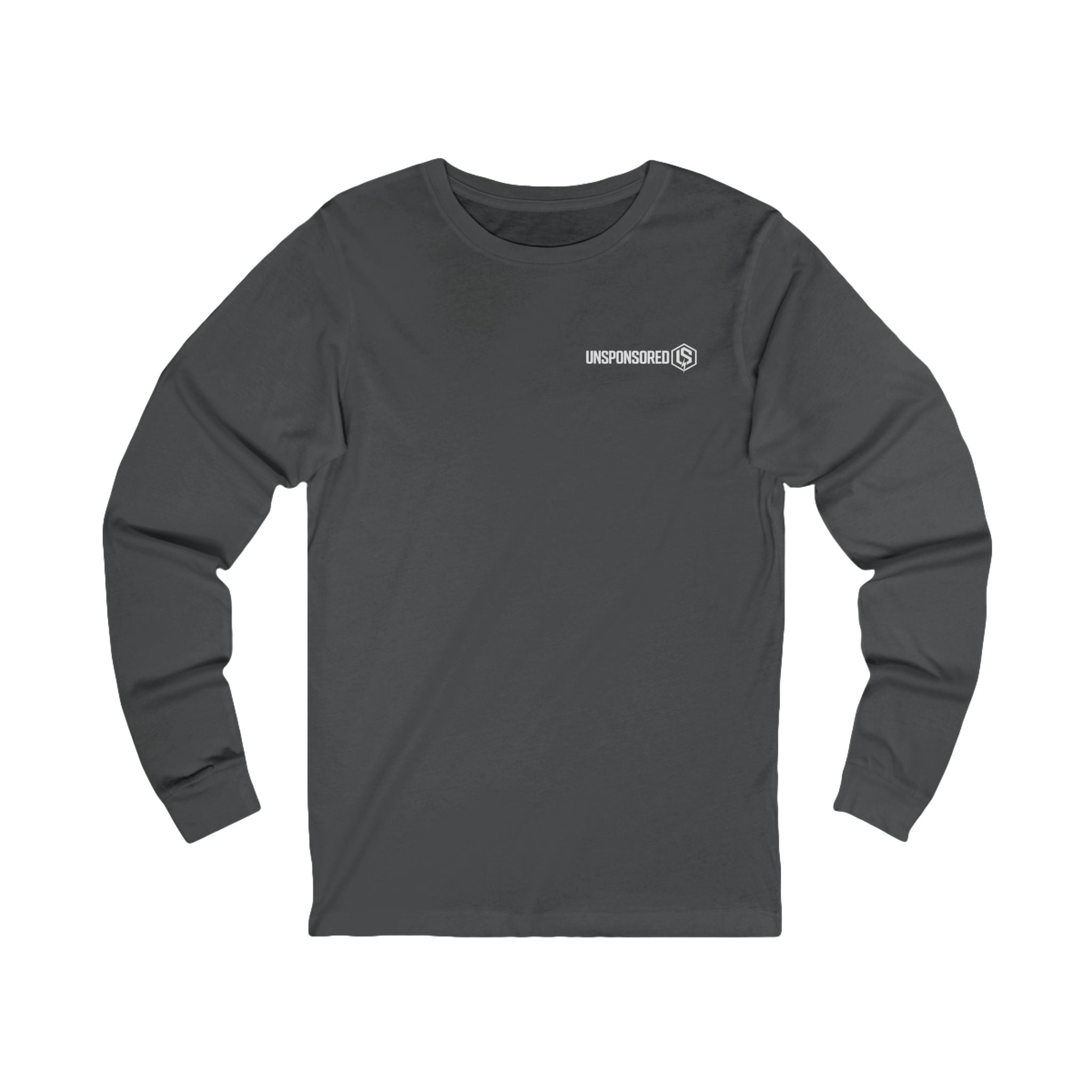 Long Sleeve Tee — Minimal Logo Crewneck (Front Chest & Back Emblem)