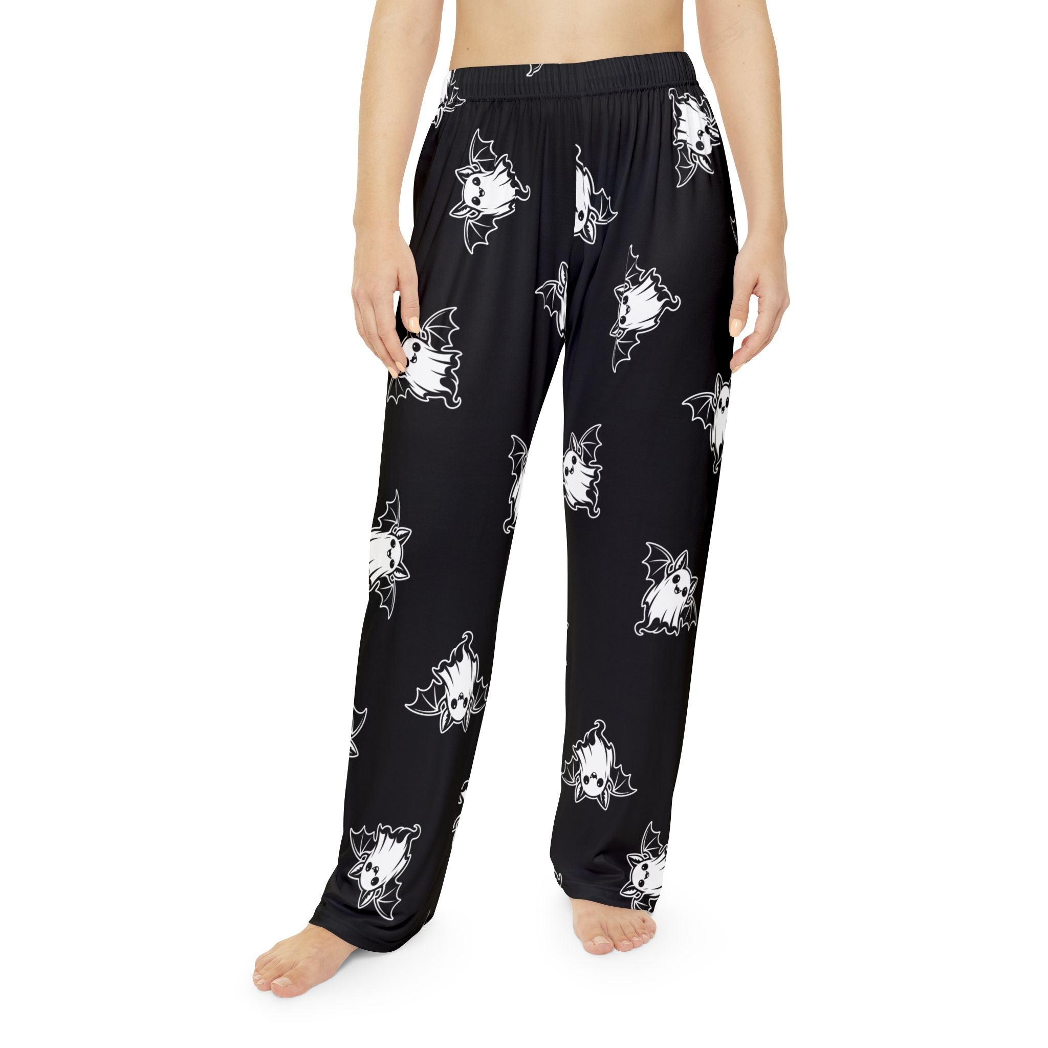 Ghost Bat Pajama Pants — Women's Cozy Halloween Loungewear