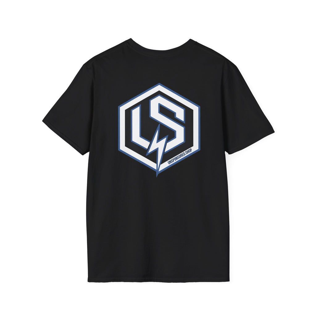 Unsponsored (Team Blue) Logo T-Shirt — Bold LS Hex Emblem Tee