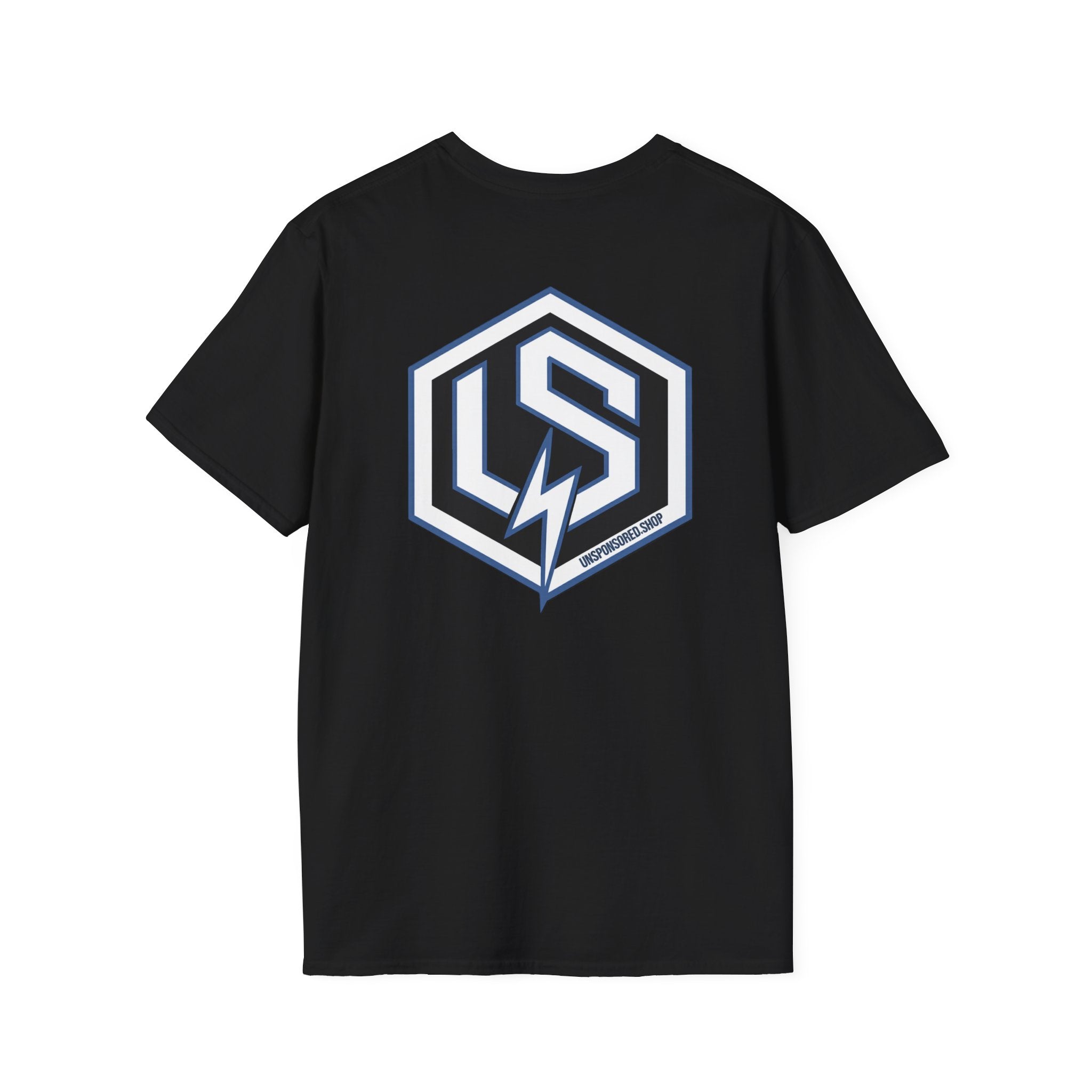 Unsponsored (Team Blue) Logo T-Shirt — Bold LS Hex Emblem Tee