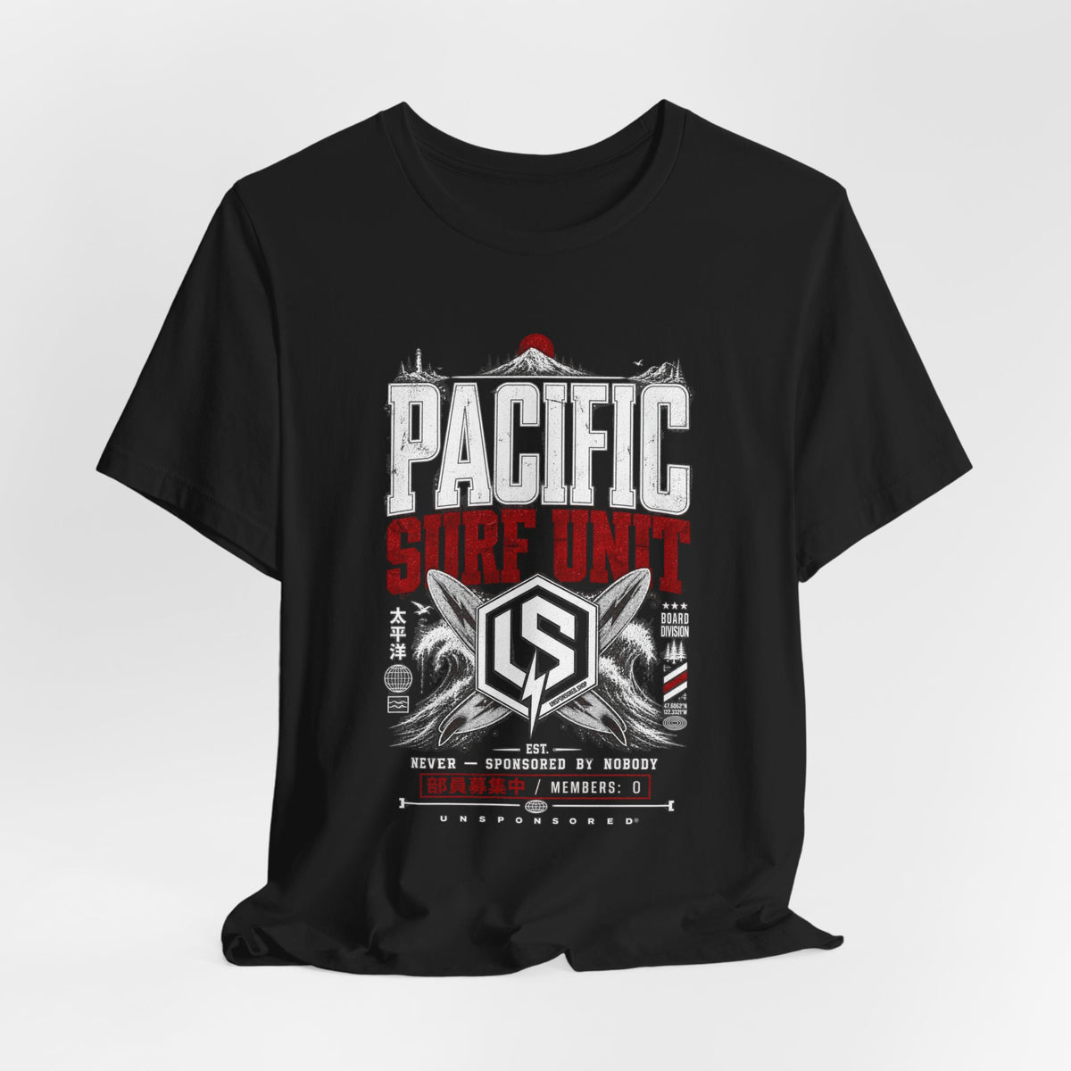 Unsponsored Pacific Surf Unit Graphic Tee — Board Division — product photo 7