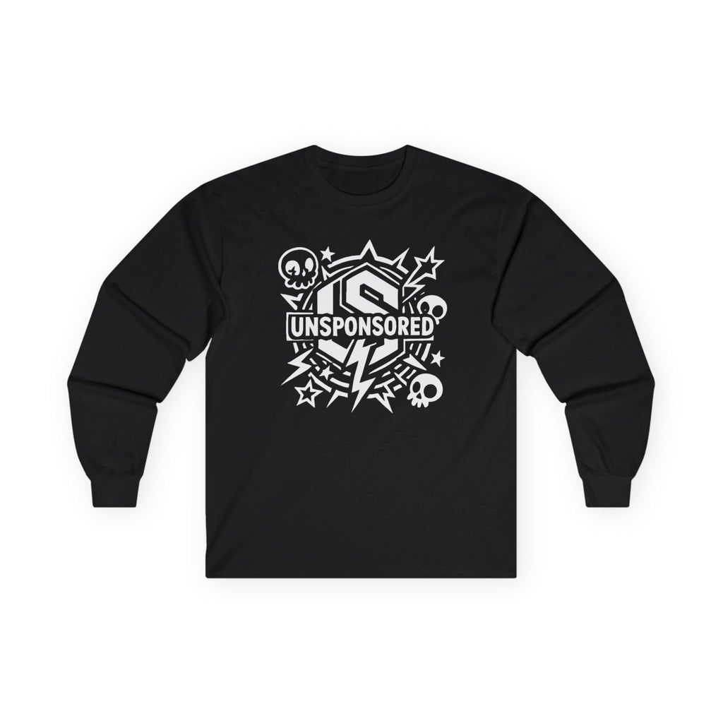 Unisex Long Sleeve Tee — 'Unsponsored' Skate-Punk Graphic Shirt