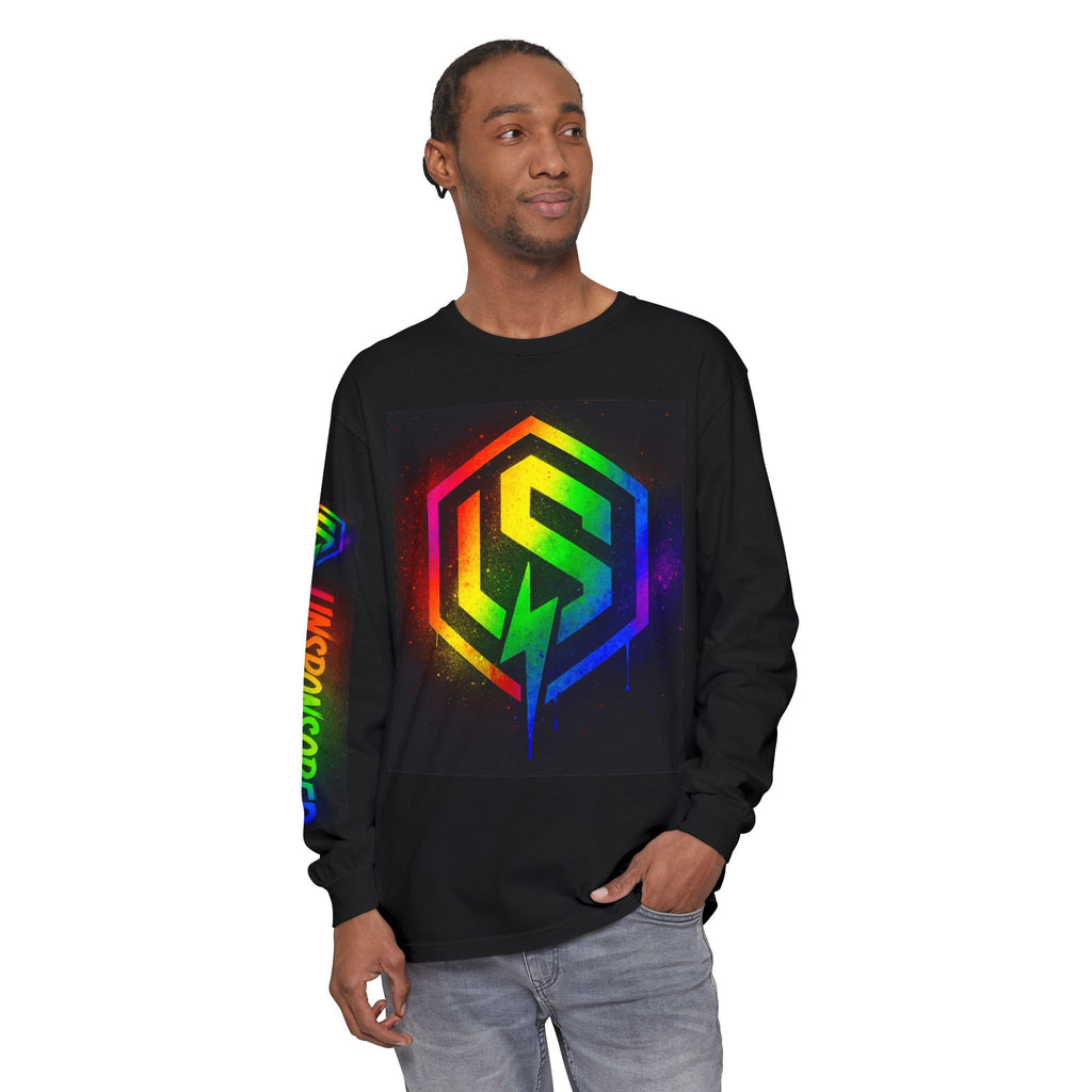Unisponsored Rainbow Graffiti Logo Long Sleeve Tee