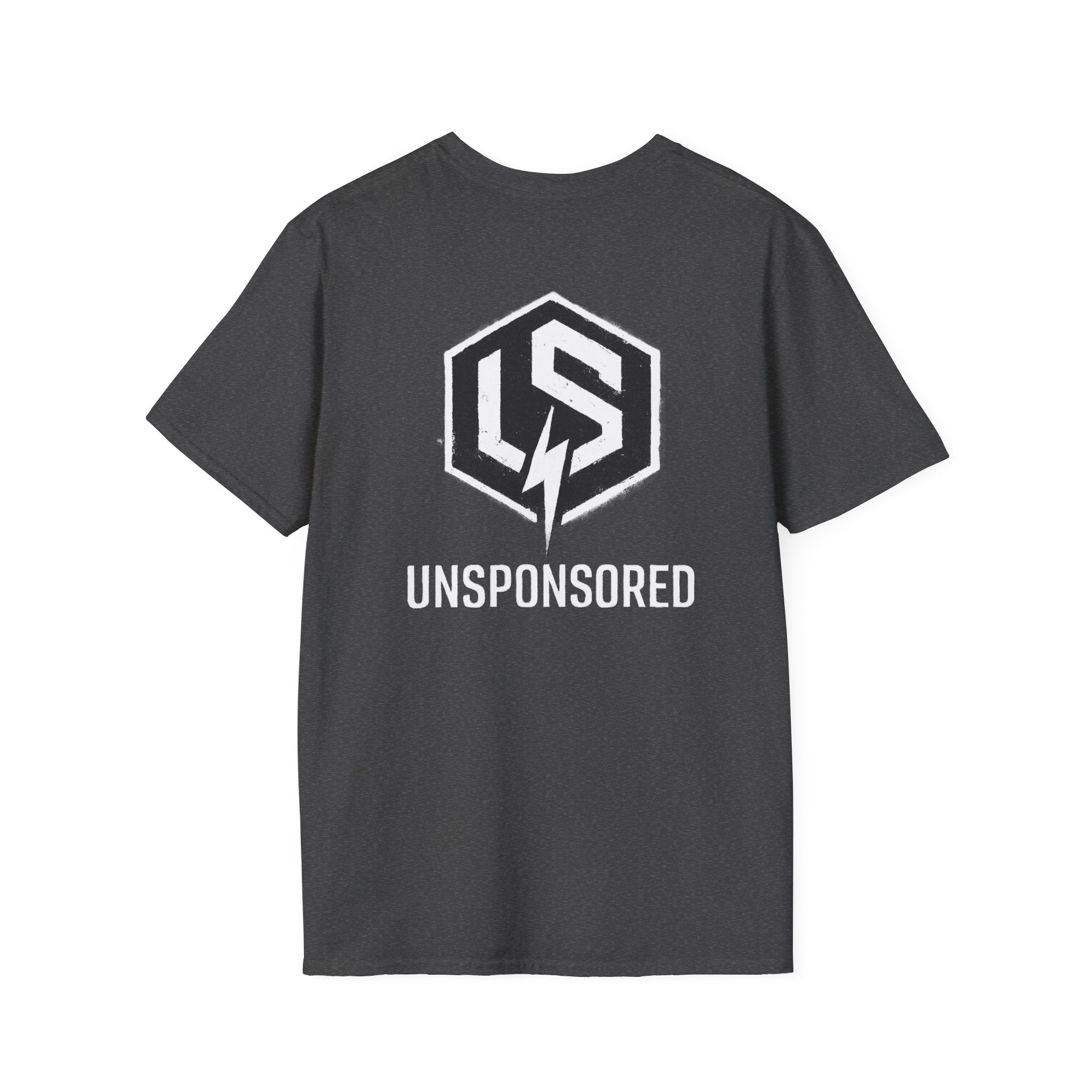 Unsponsored Stencil Tag Logo T‑Shirt — Bold Streetwear Tee