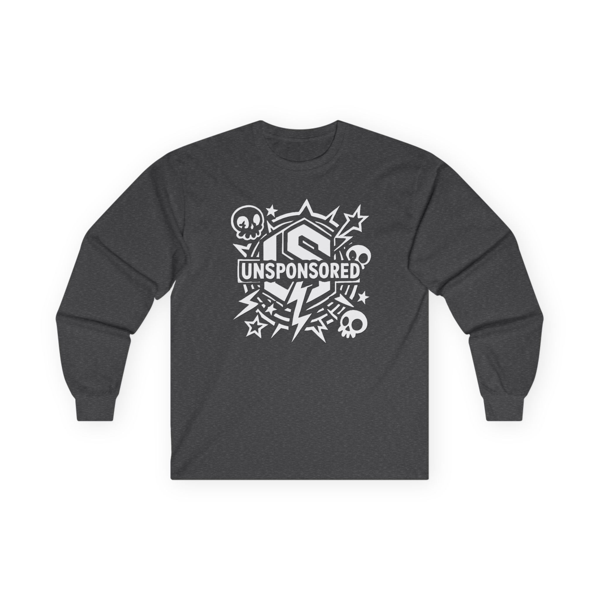 Unisex Long Sleeve Tee — 'Unsponsored' Skate-Punk Graphic Shirt