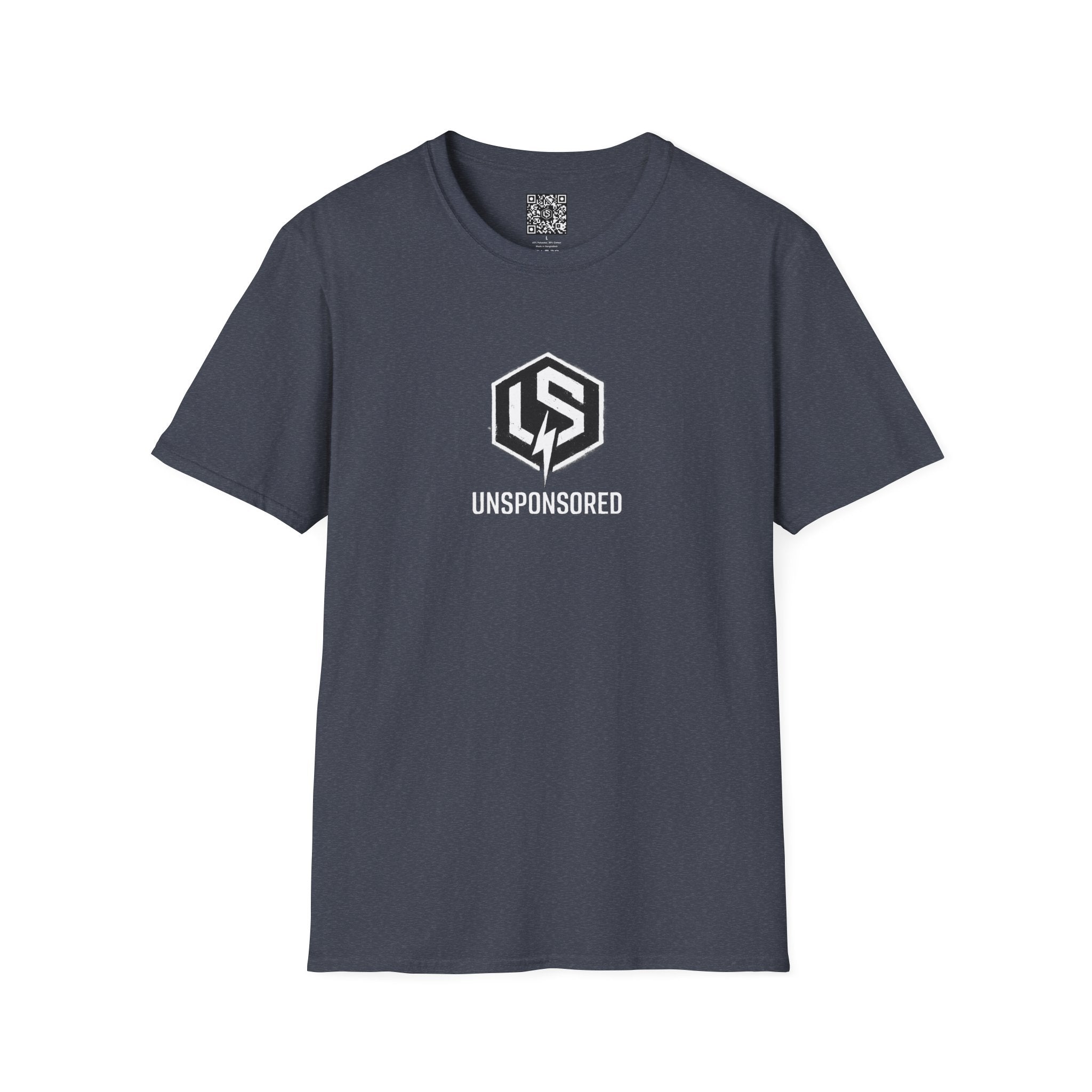 Unsponsored Stencil Tag Logo T‑Shirt — Bold Streetwear Tee