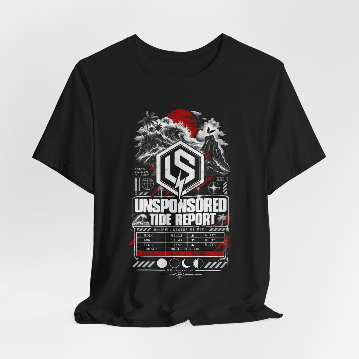 Unsponsored Tide Report Surf Graphic Tee — Board Division — product photo 6