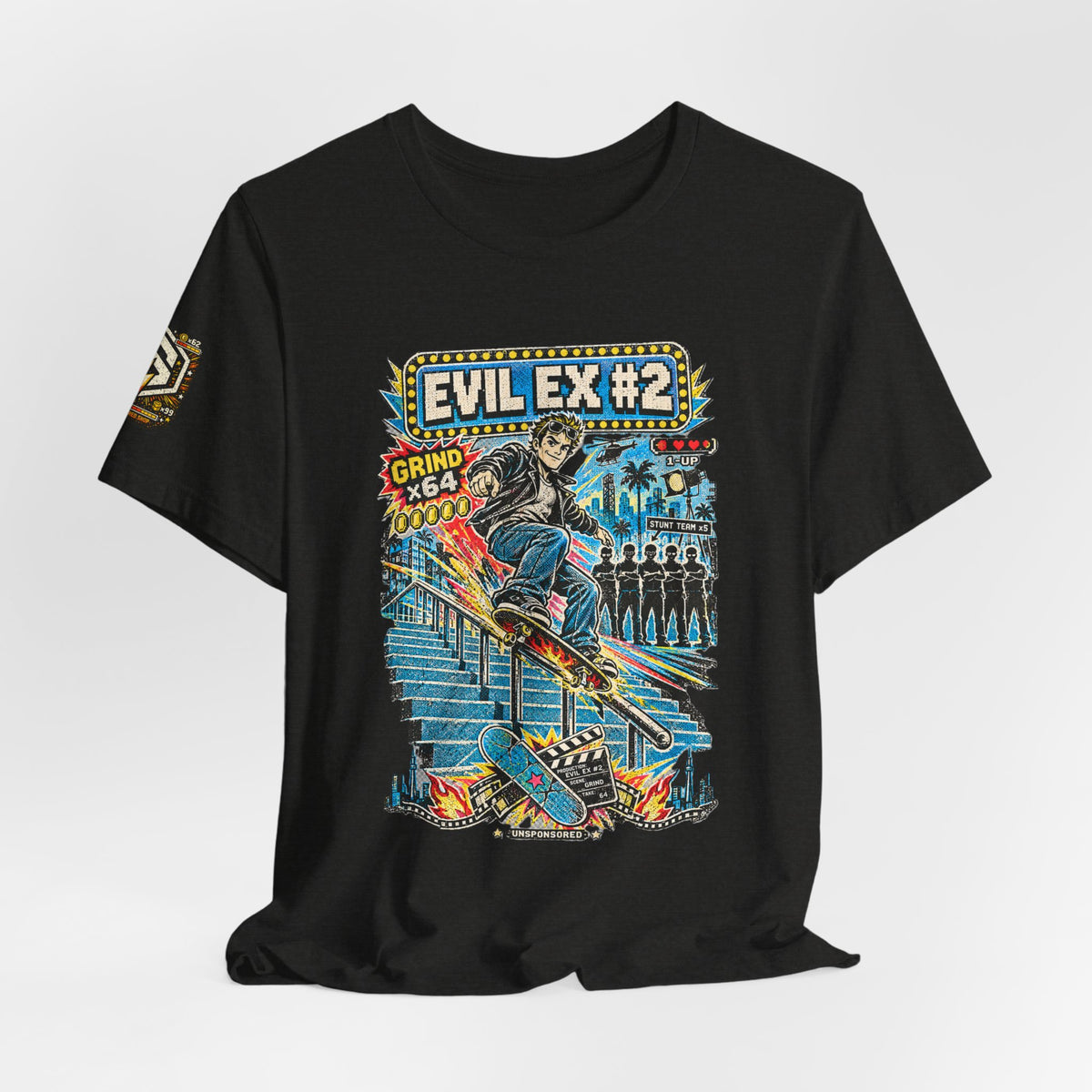 Unsponsored vs the World — Ex #2 Skate Graphic Tee — product photo 9