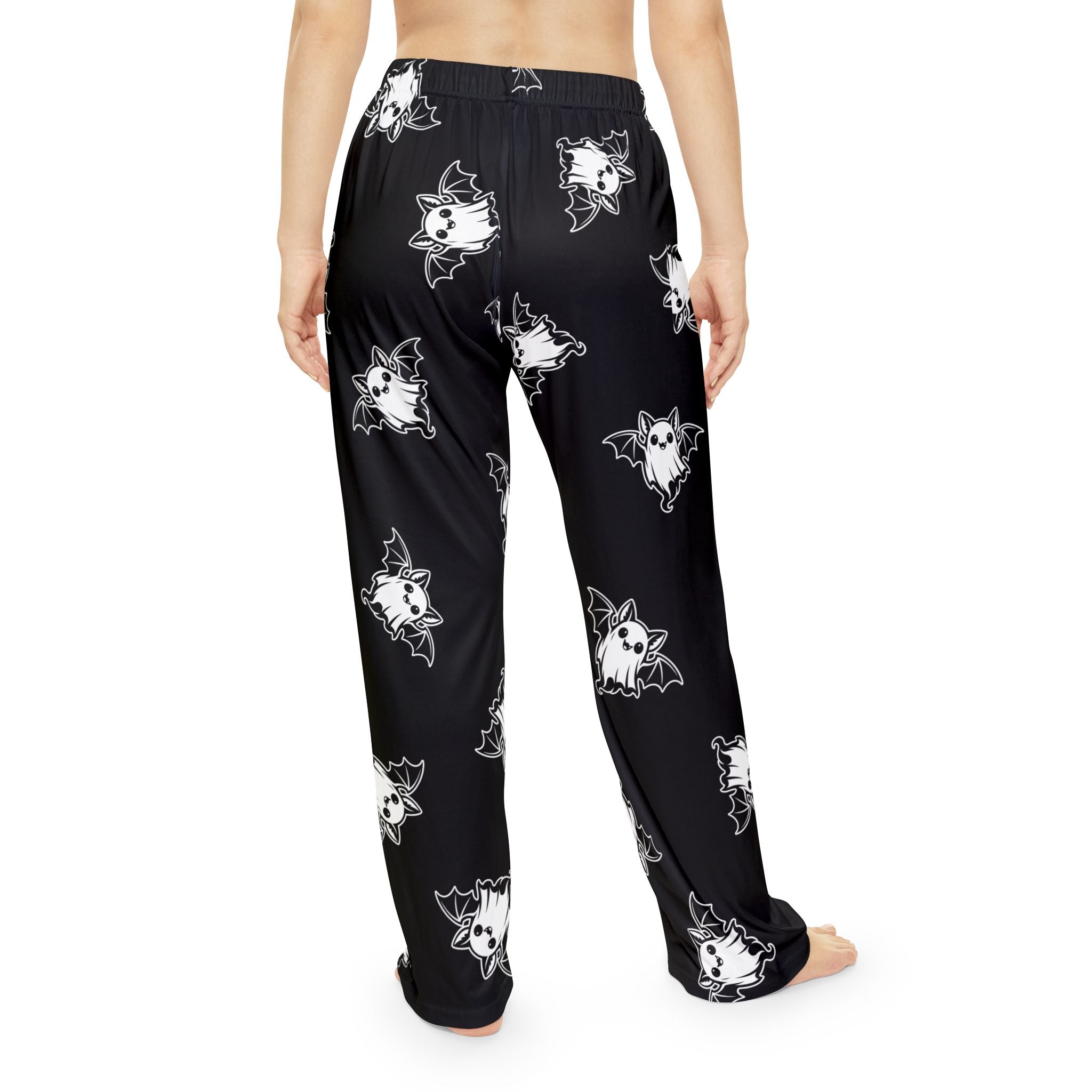 Ghost Bat Pajama Pants — Women's Cozy Halloween Loungewear