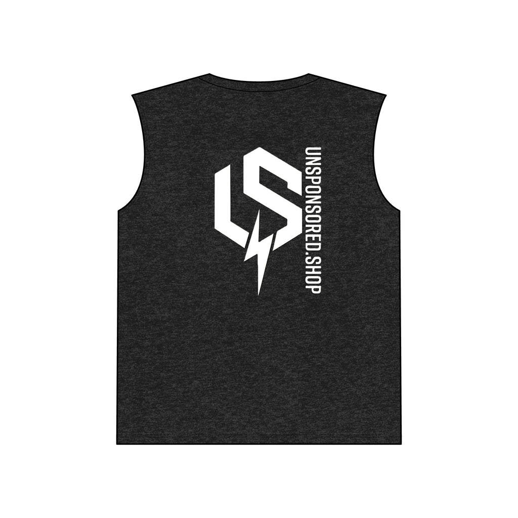 Unsponsored Muscle Tank Top — Bold Gym Tank with Lightning Logo