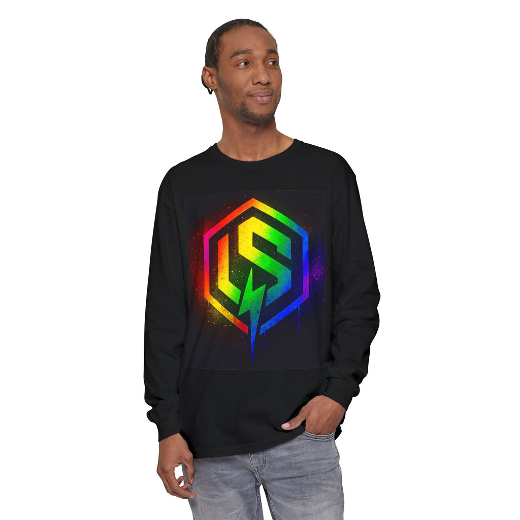 Unisponsored Rainbow Graffiti Logo Long Sleeve Tee