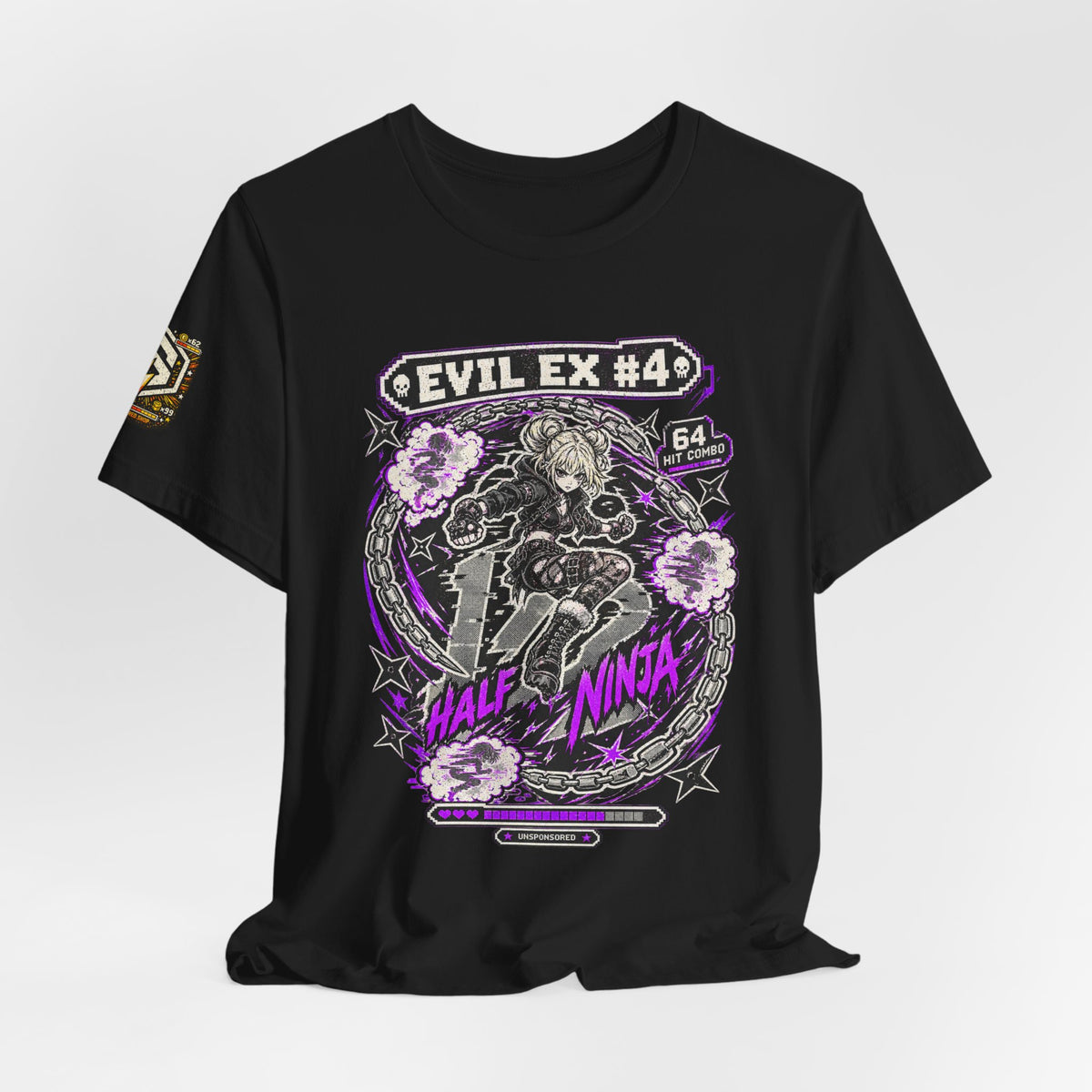 Unsponsored vs the World — Evil Ex #4 Half Ninja Graphic Tee — product photo 6