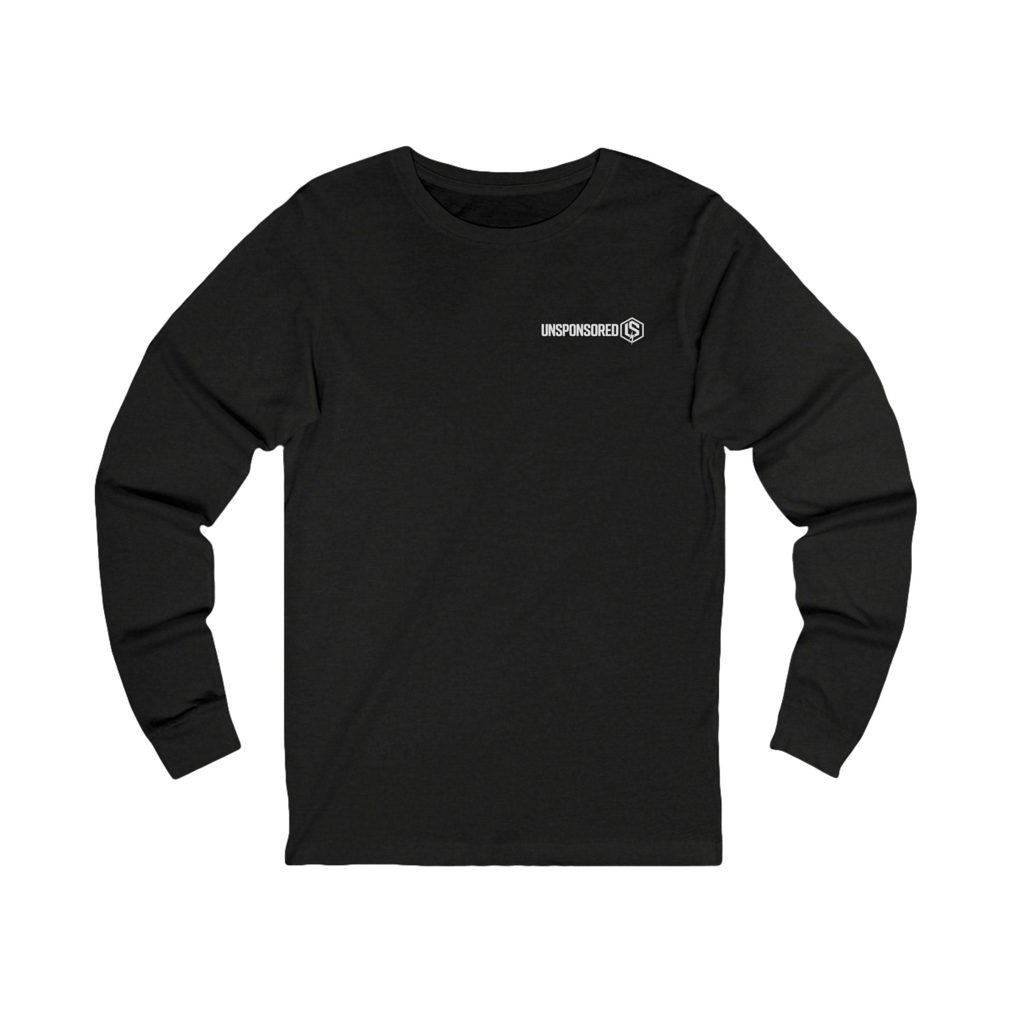 Long Sleeve Tee — Minimal Logo Crewneck (Front Chest & Back Emblem)