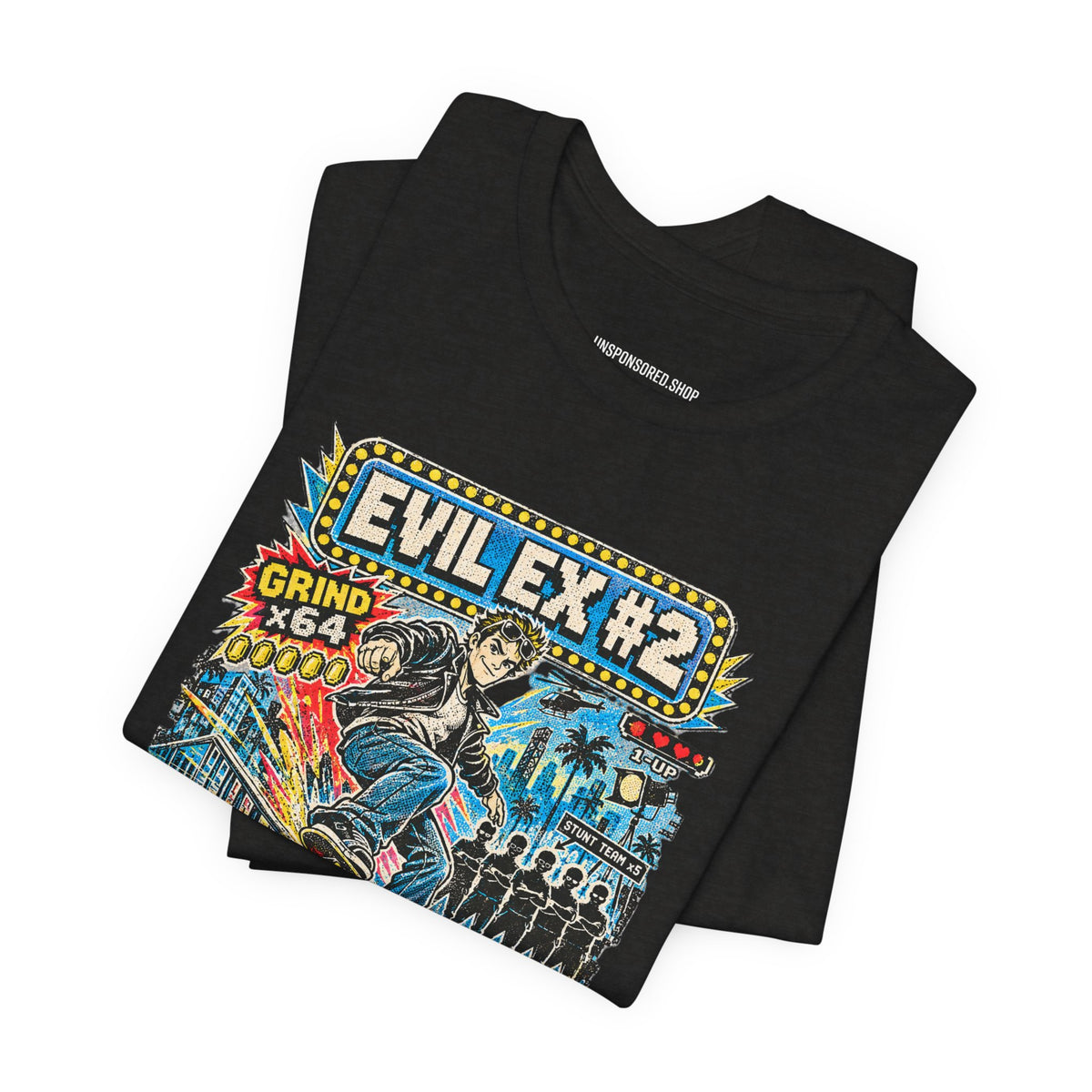 Unsponsored vs the World — Ex #2 Skate Graphic Tee — product photo 8