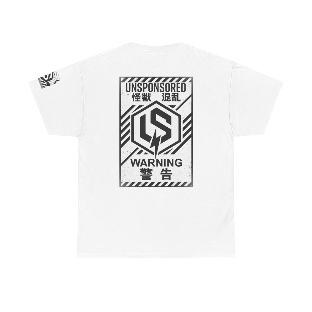 Kaiju Warning Logo Tee — 'Unsponsored' Graphic Streetwear T-Shirt