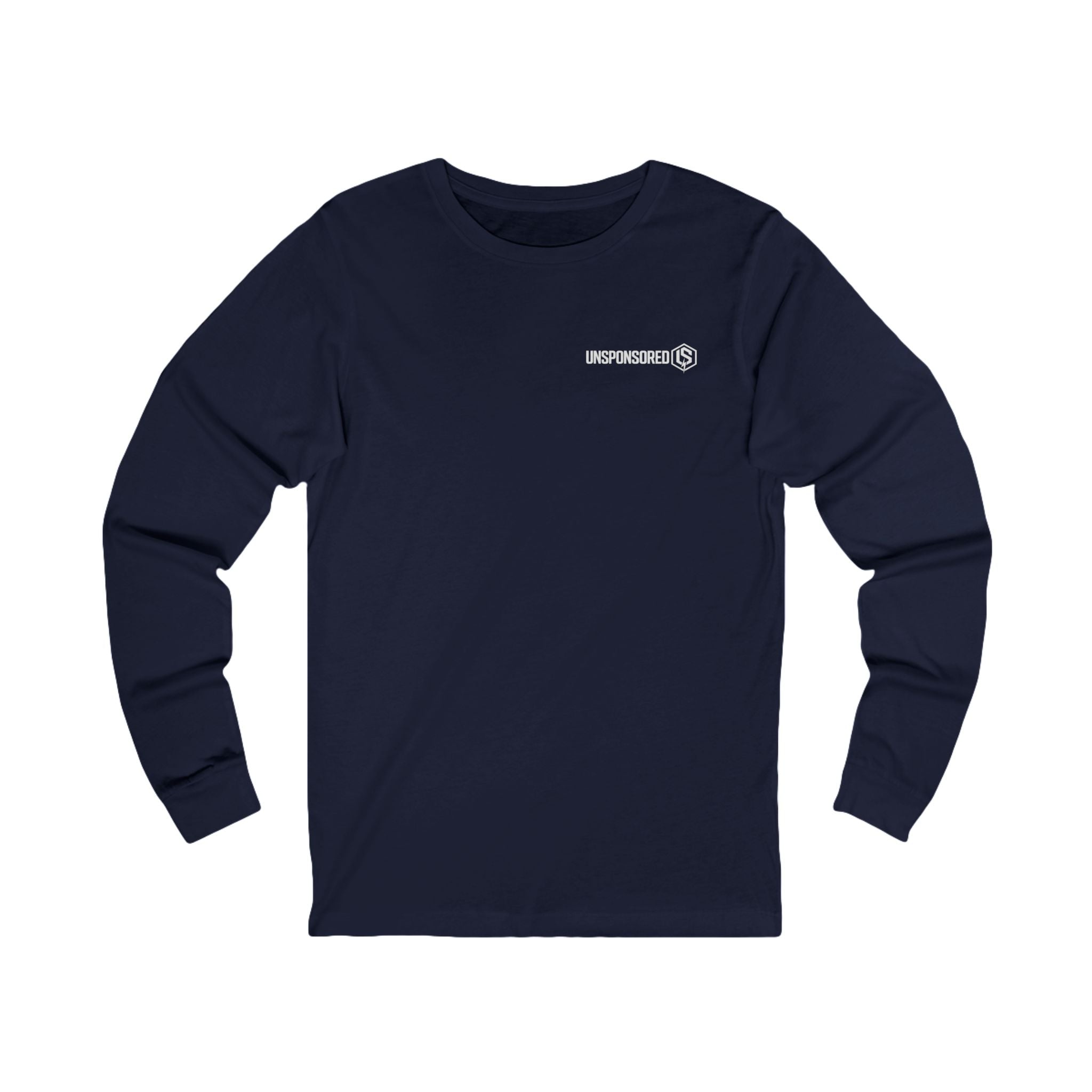 Long Sleeve Tee — Minimal Logo Crewneck (Front Chest & Back Emblem)