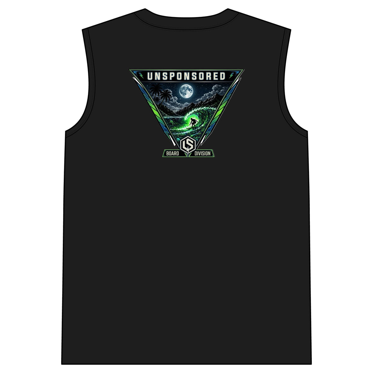 Unsponsored Surf Board Division Graphic Muscle Tank — front view