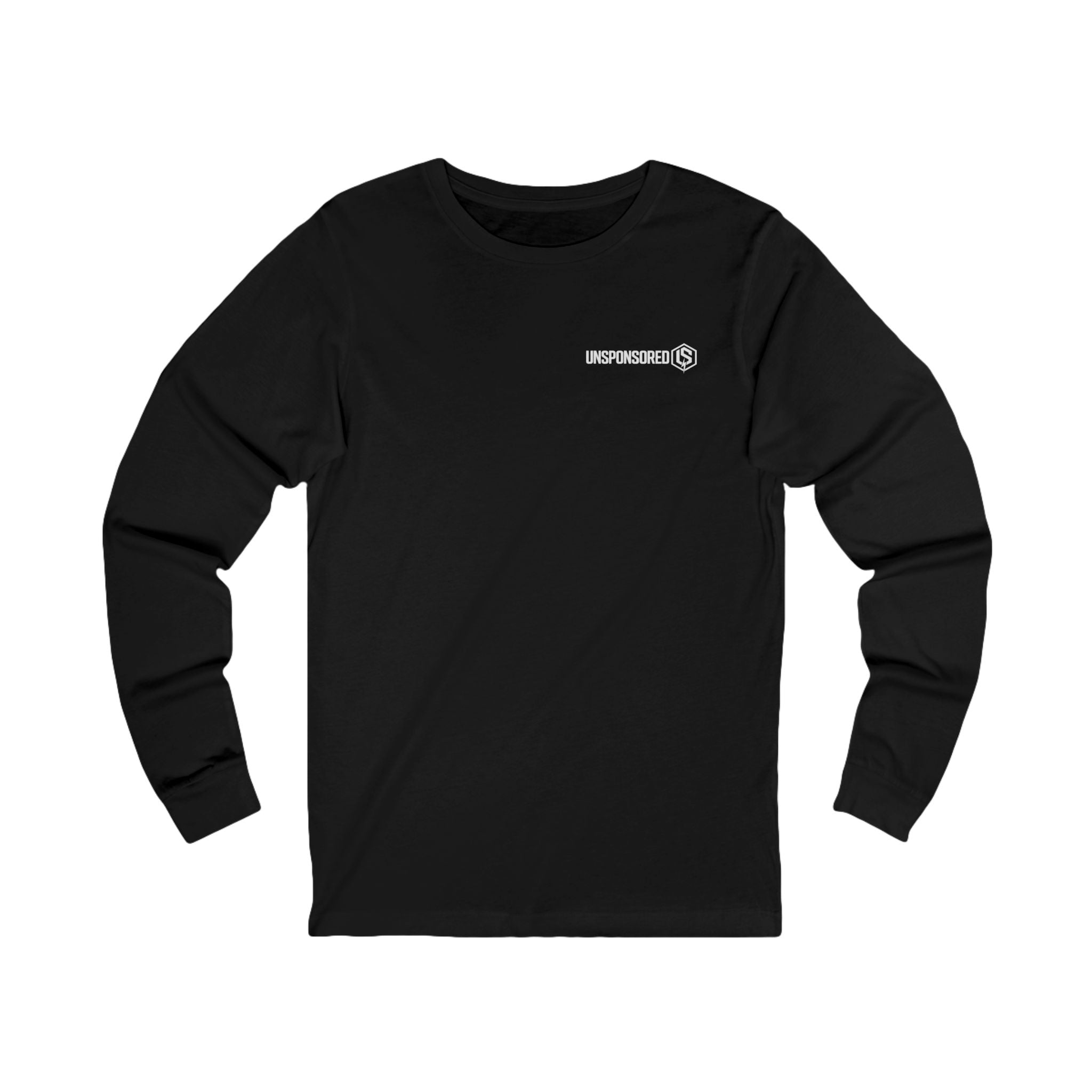 Long Sleeve Tee — Minimal Logo Crewneck (Front Chest & Back Emblem)
