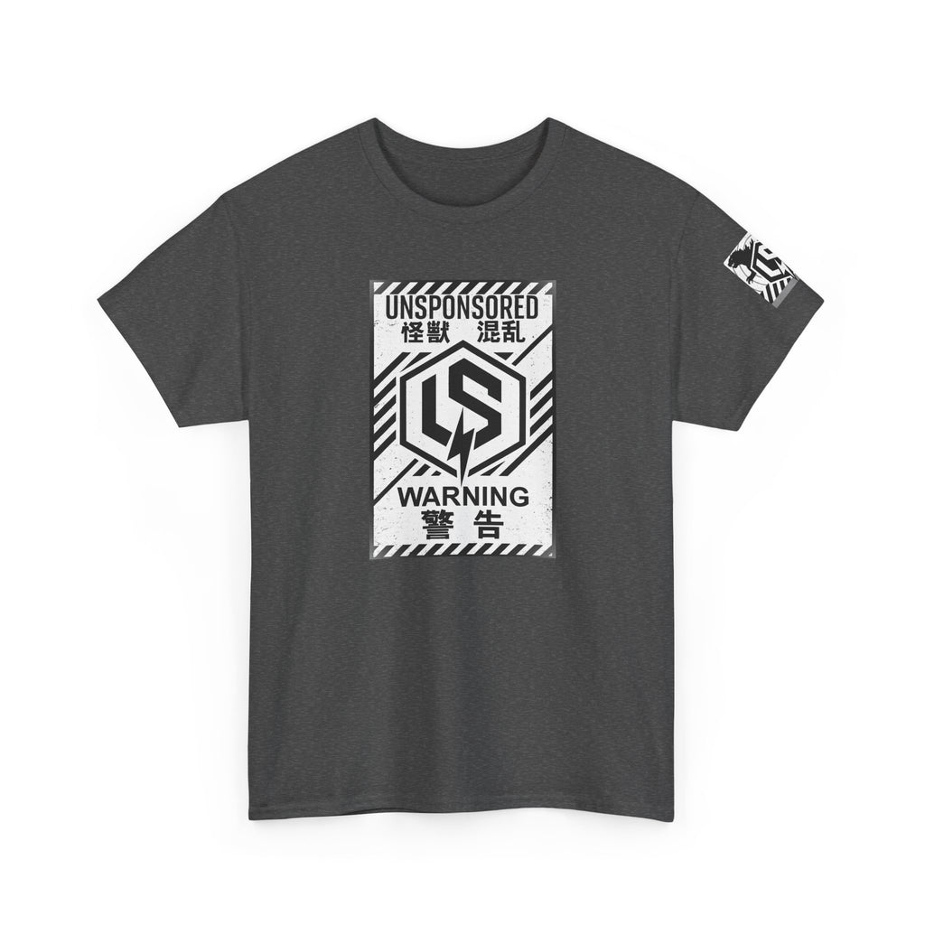 Kaiju Warning Logo Tee — 'Unsponsored' Graphic Streetwear T-Shirt