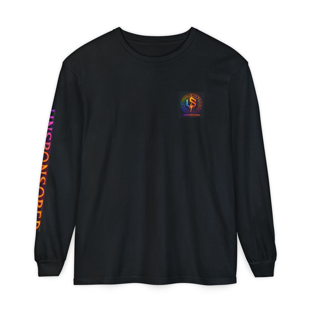 Unisponsored Logo Long Sleeve Tee — Rainbow Lightning Graphic