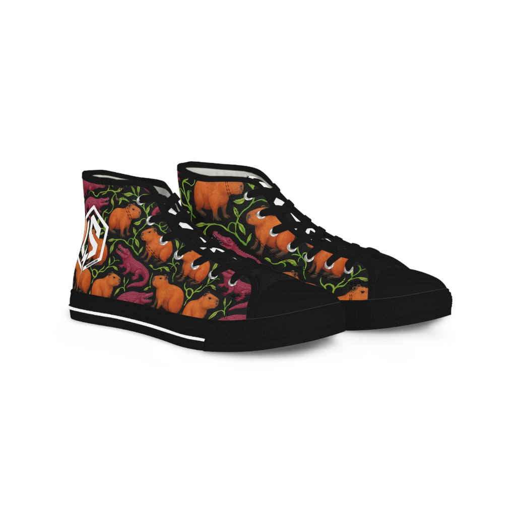 Men's Capybaras and Crocodiles High Top Sneakers